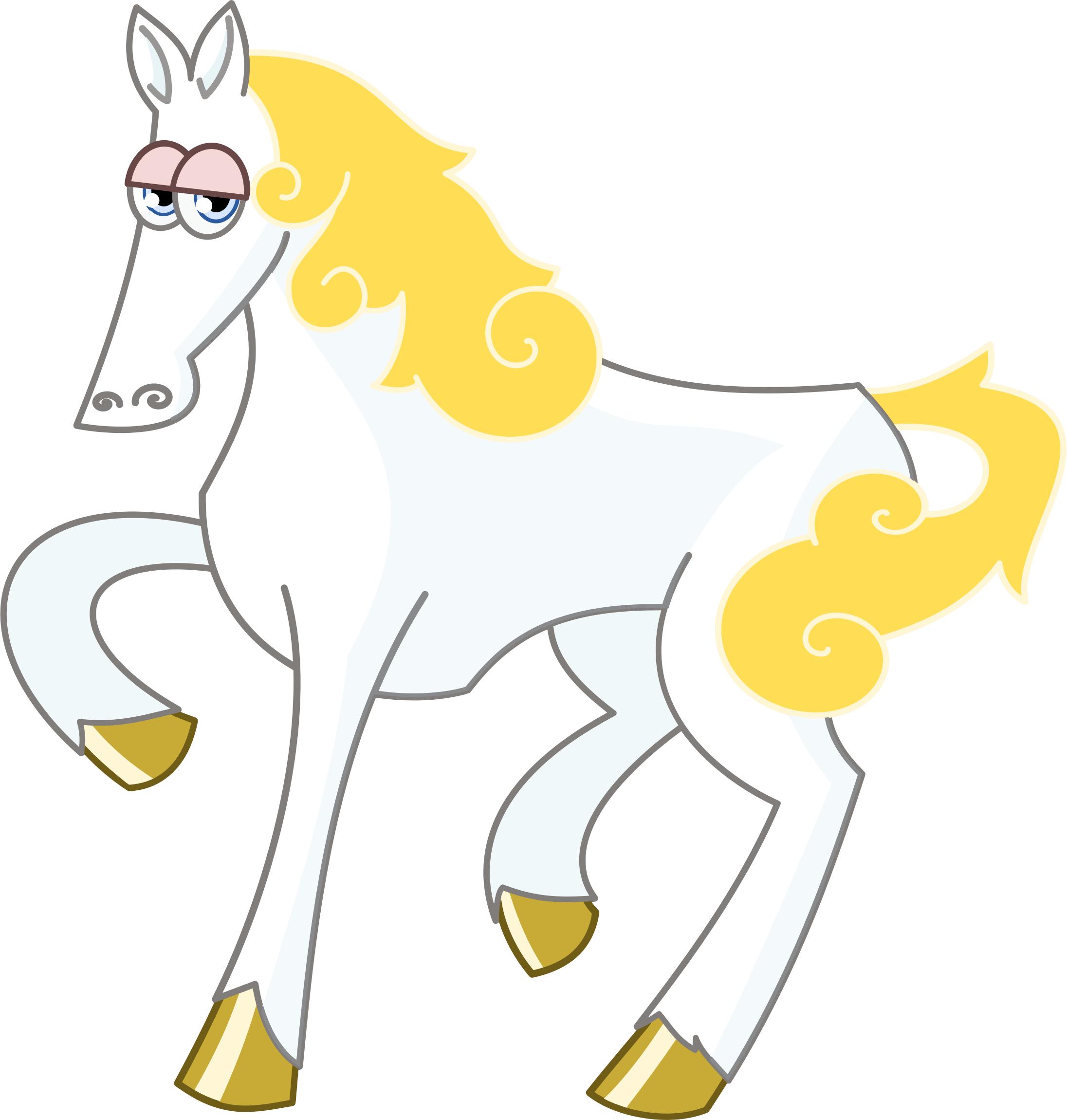White Cartoon Horse Icons PNG - Free PNG and Icons Downloads