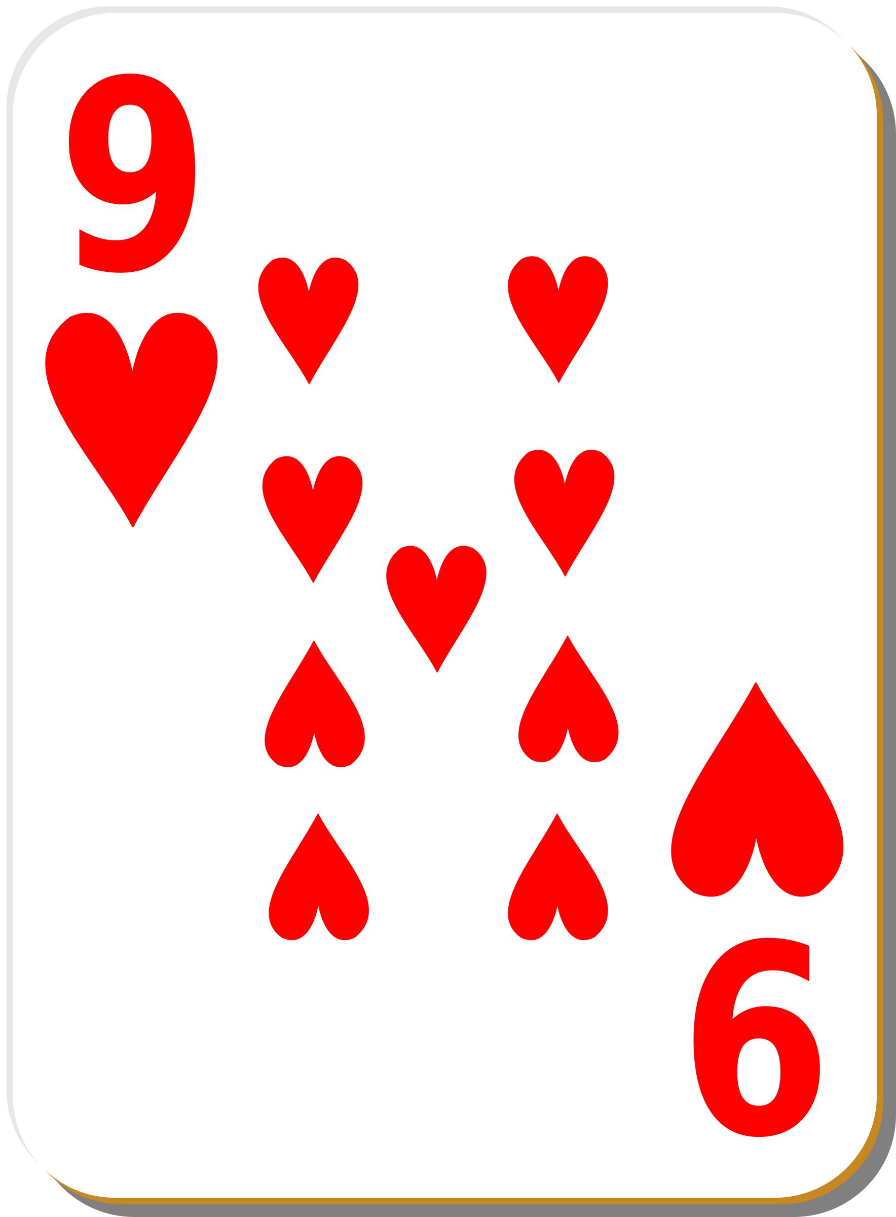 White deck: 9 of hearts png