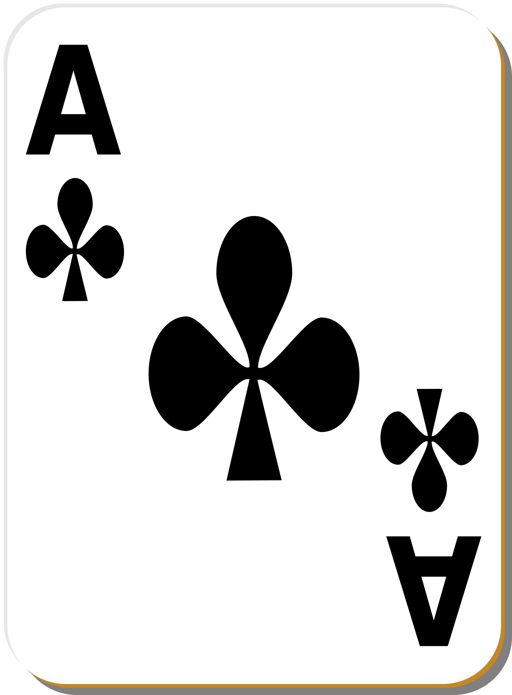 White deck: Ace of clubs PNG icons