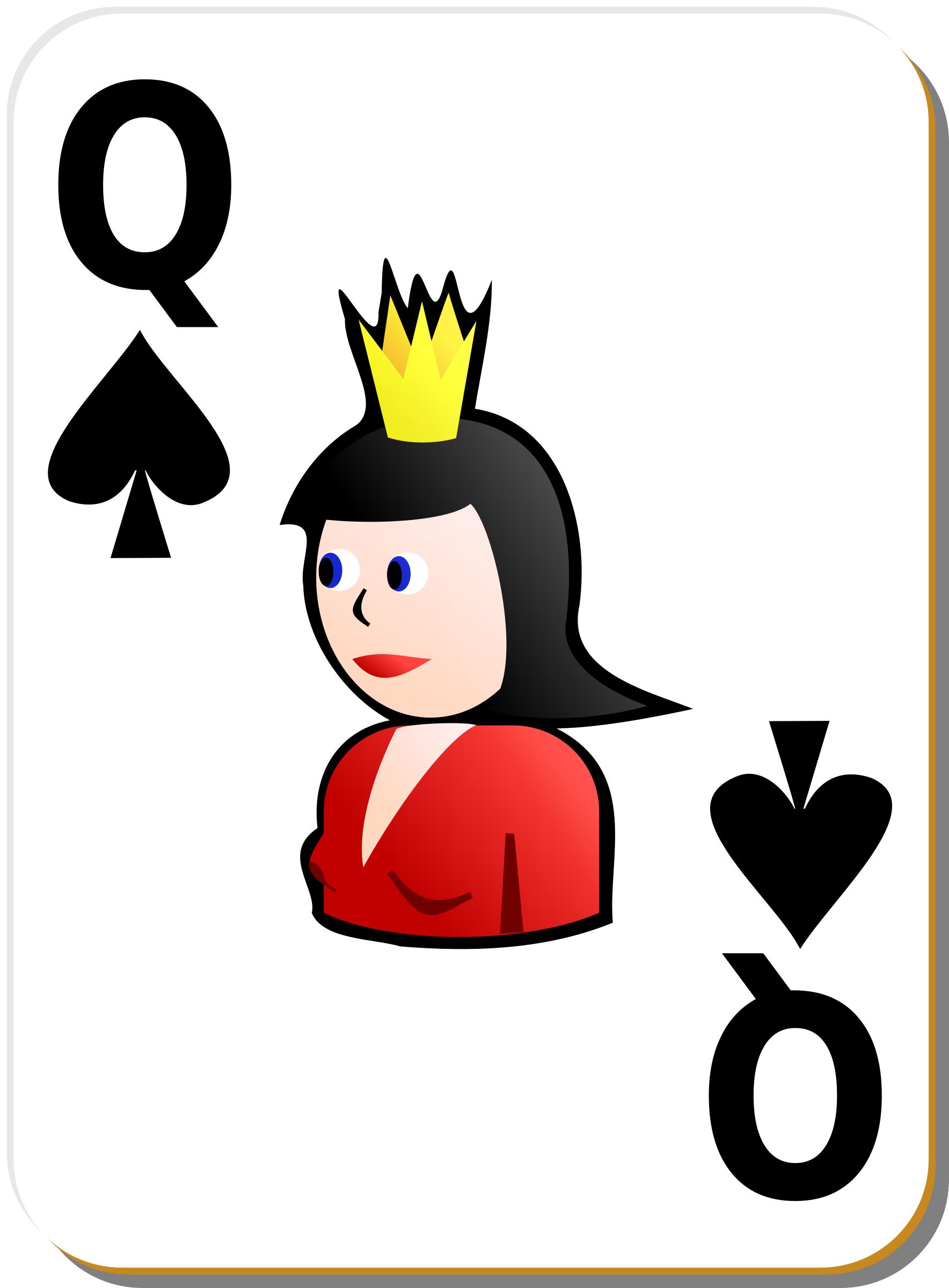 White Deck: Queen of Spades png