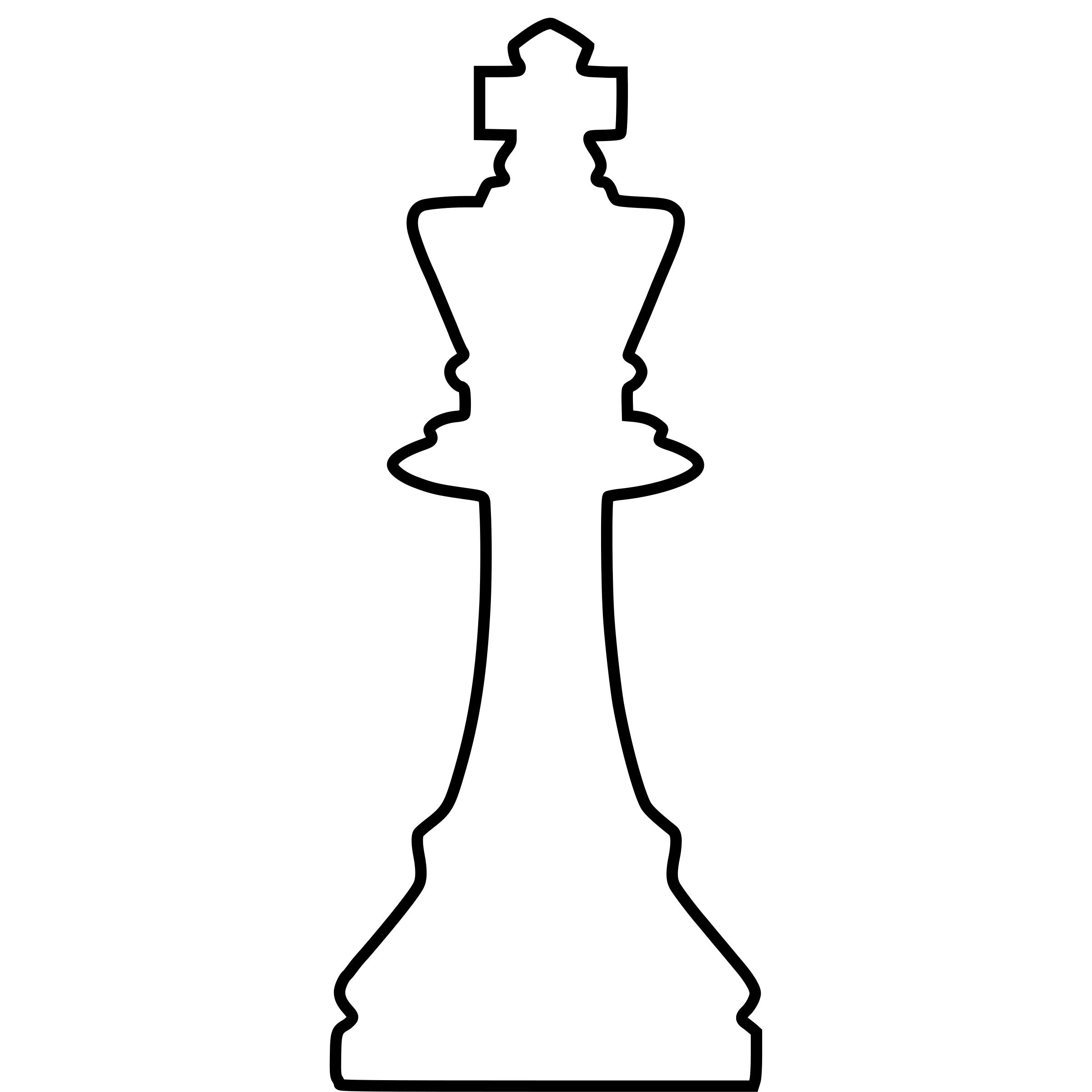 White Silhouette Chess Piece REMIX – King / Rey png