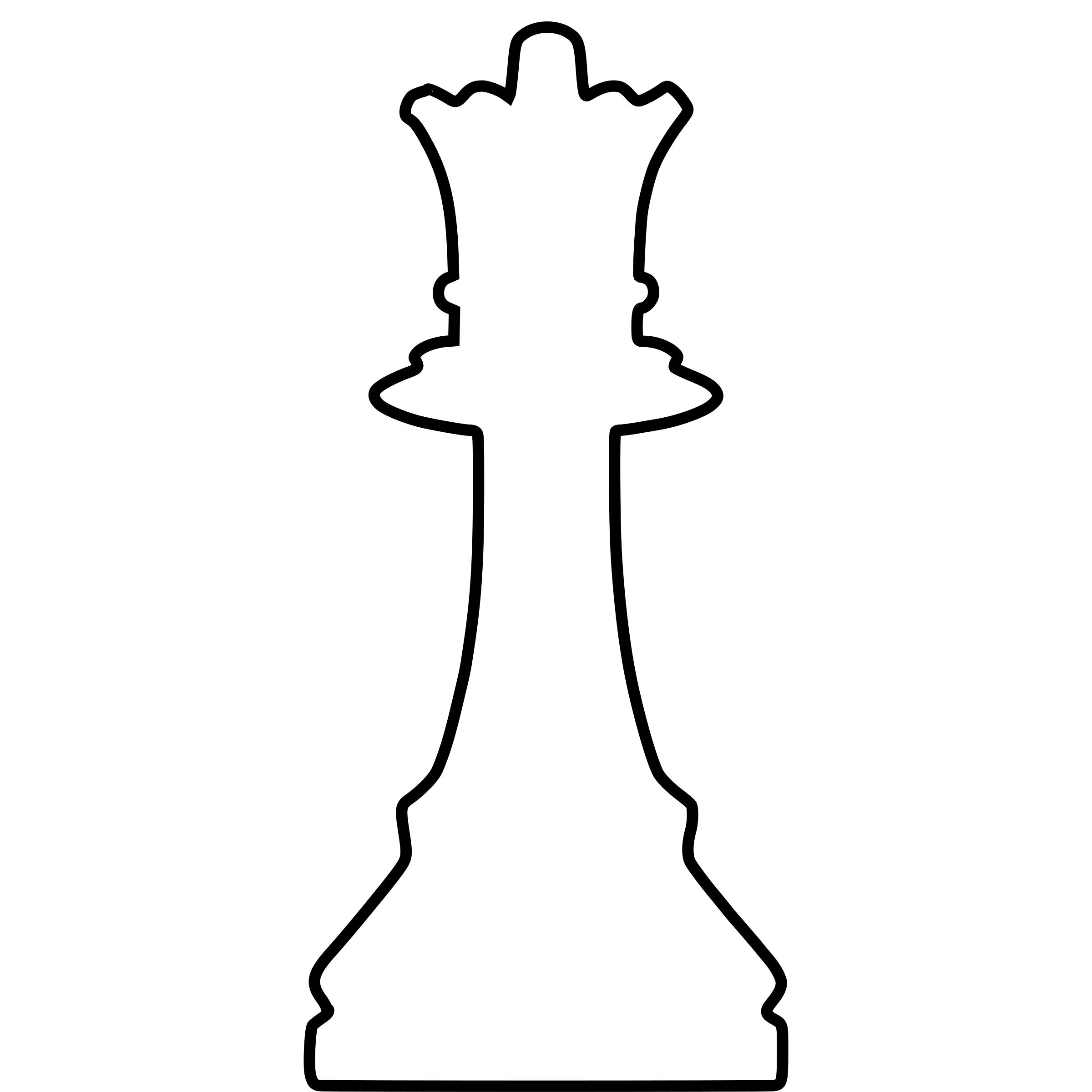 White Silhouette Chess Piece REMIX � Queen / Dama png