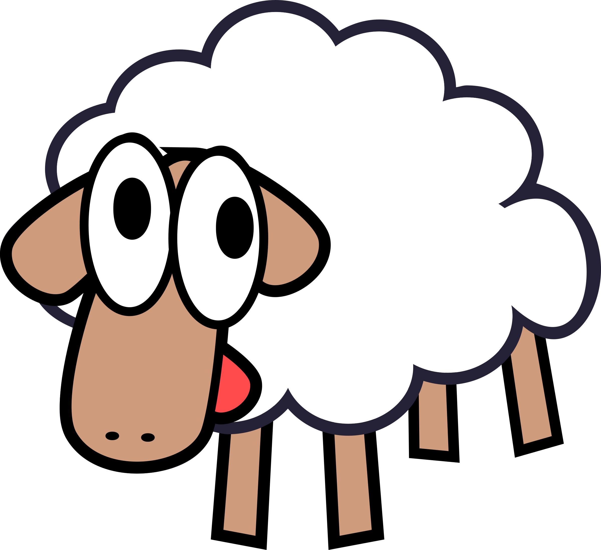 White Stupid & Cute Cartoon Sheep Icons PNG - Free PNG and Icons Downloads
