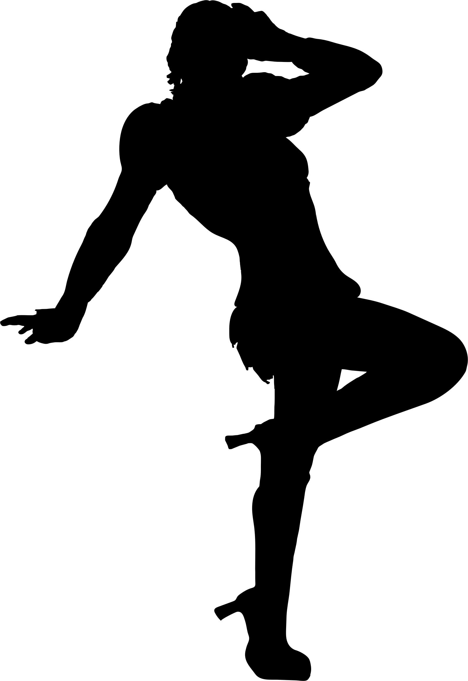 Woman Posing Fashion Silhouette PNG icons