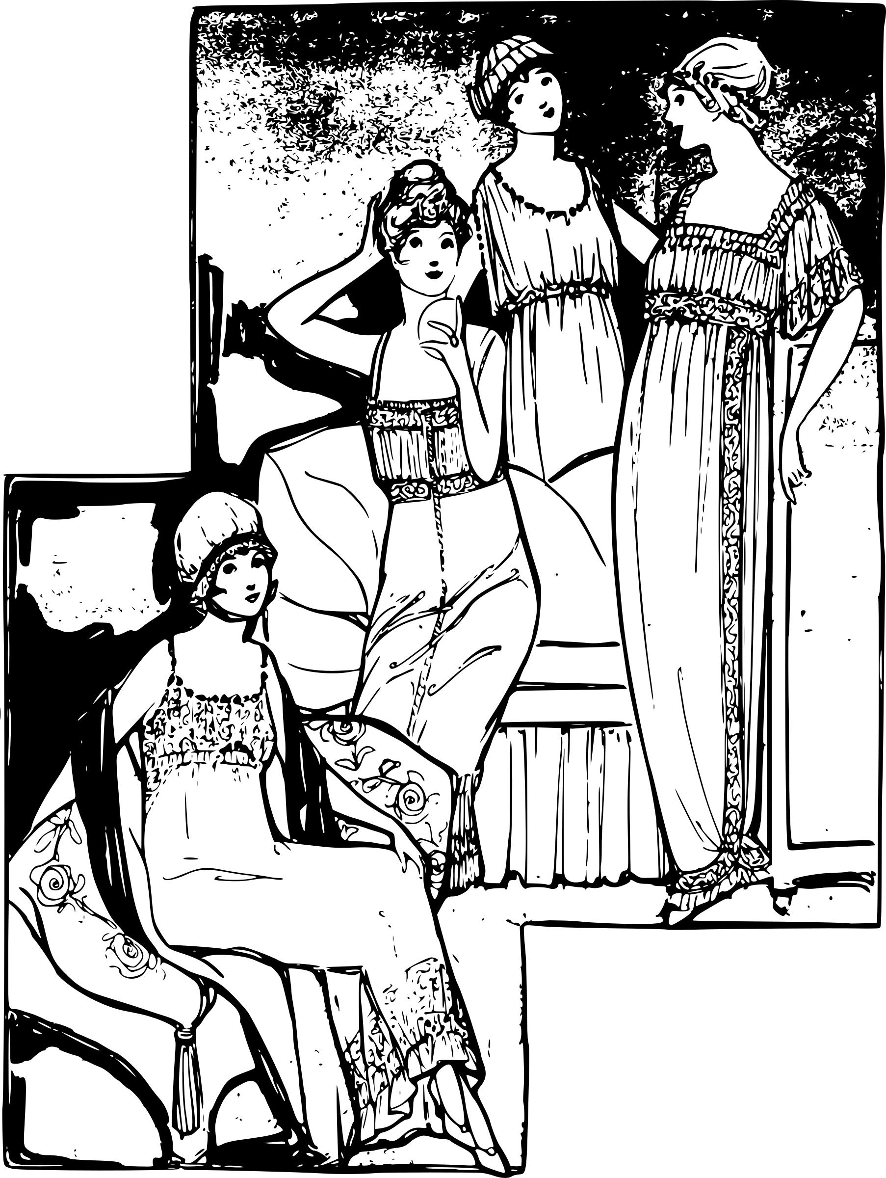 Women in Lingerie - 1914 png