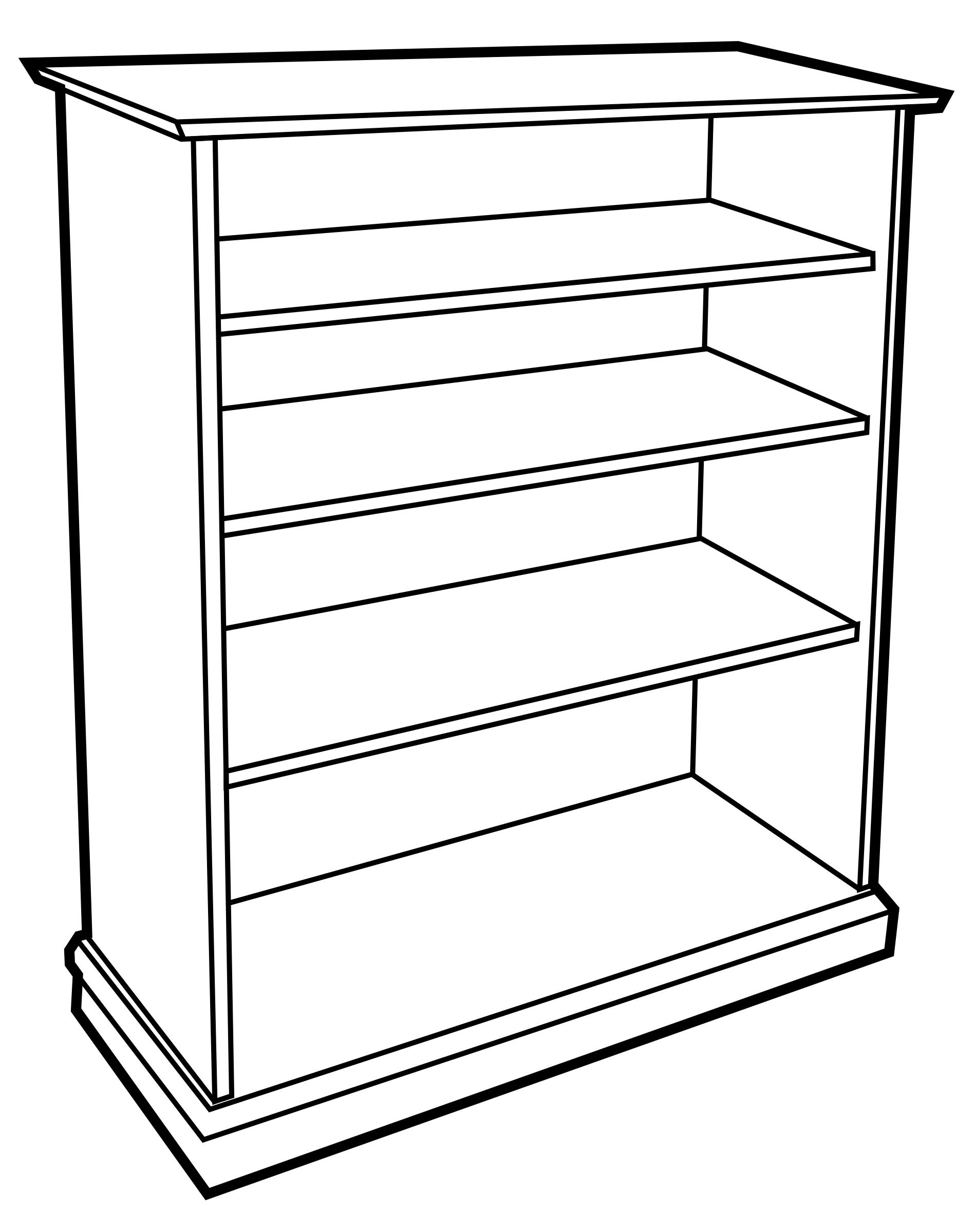 wooden bookcase png
