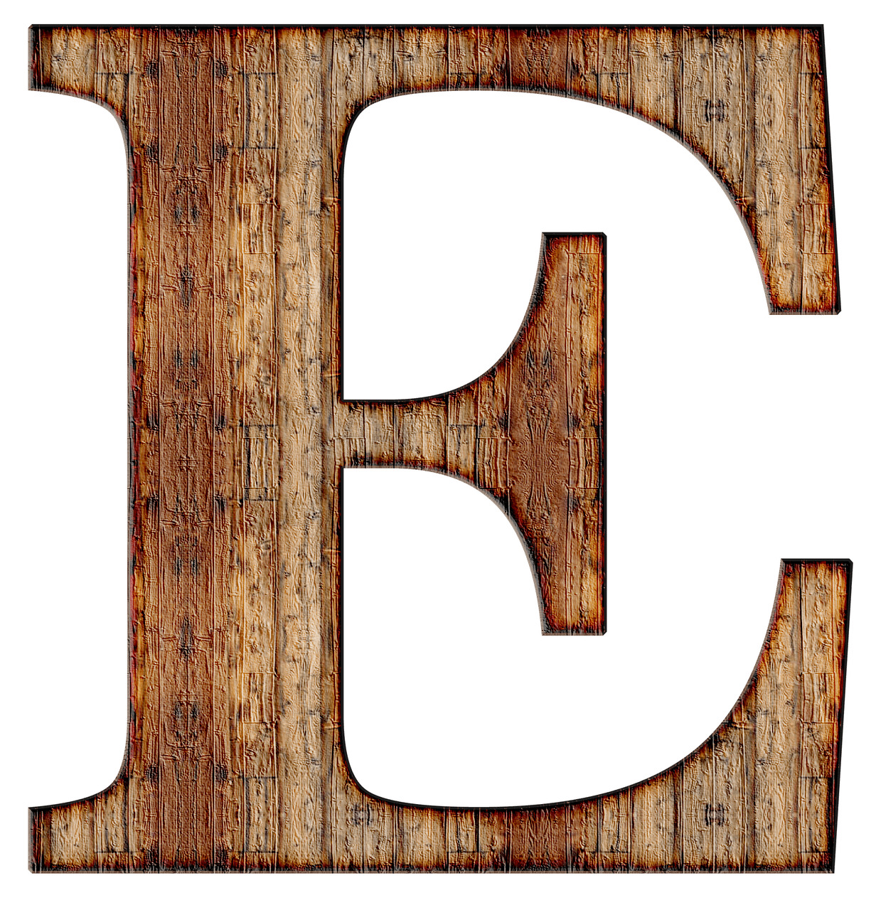 Wooden Capital Letter E PNG icons