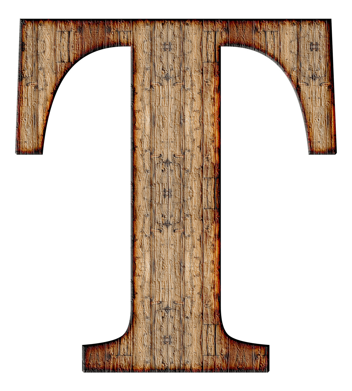 Wooden Capital Letter T PNG icons