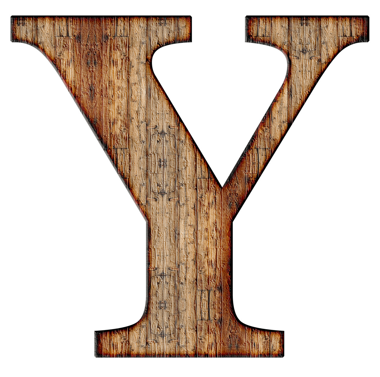 Wooden Capital Letter Y icons