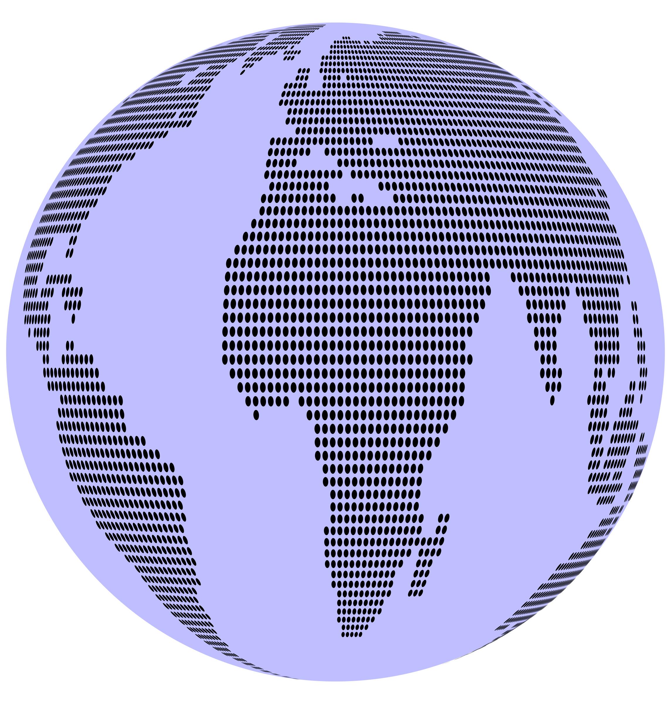 World Map Dots 3 Globe png