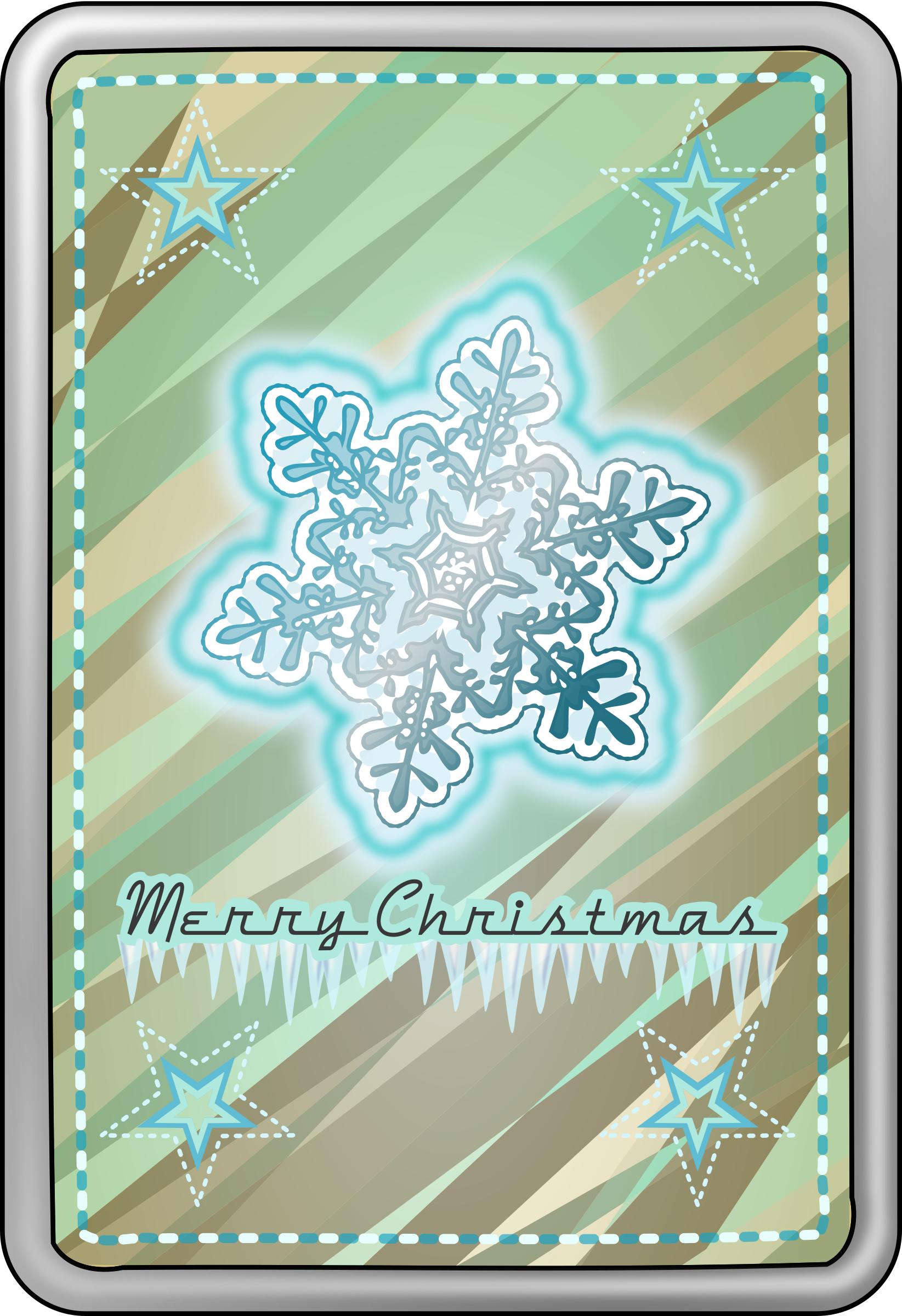 Xmas card, snowflake png