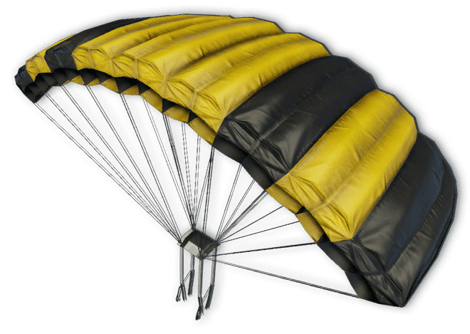 Yellow and Black Parachute icons