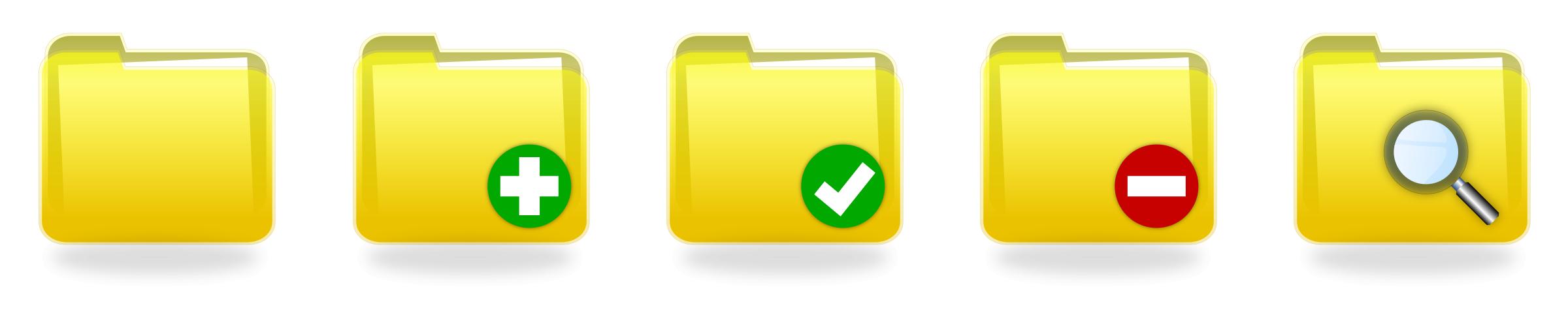 Yellow Folder Icons png