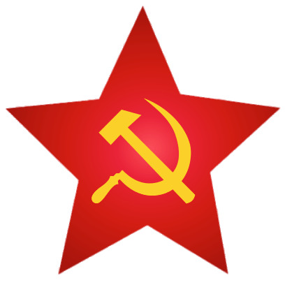 Yellow Hammer and Sickle In Red Star icons