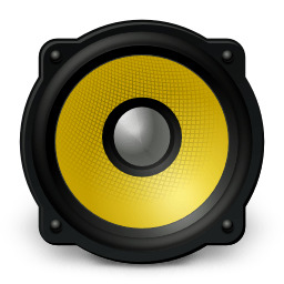 Yellow Loudspeaker png icons