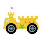 Yellow Sand Castle Kart icons