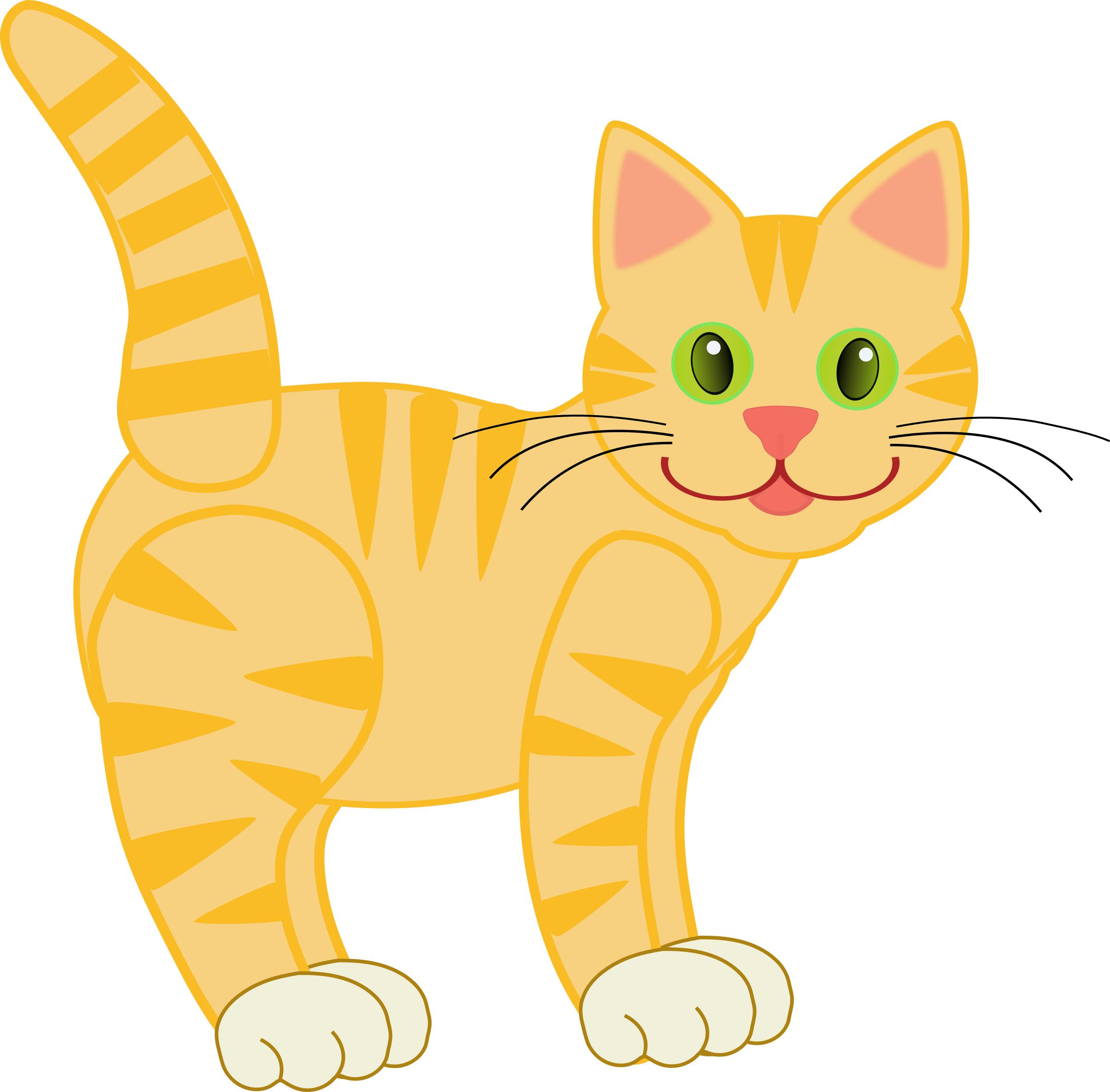 Yellow Tiger Cat(four legs) PNG icons