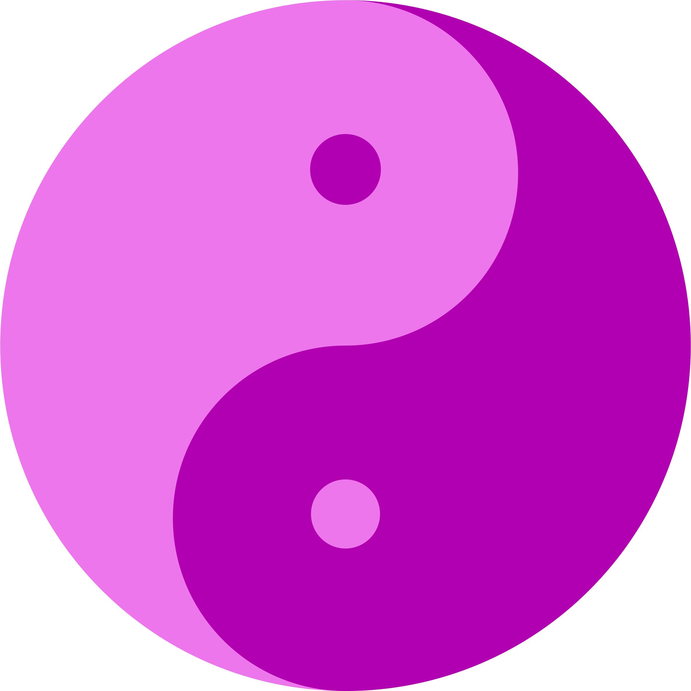 Yin-Yang in Magenta icons