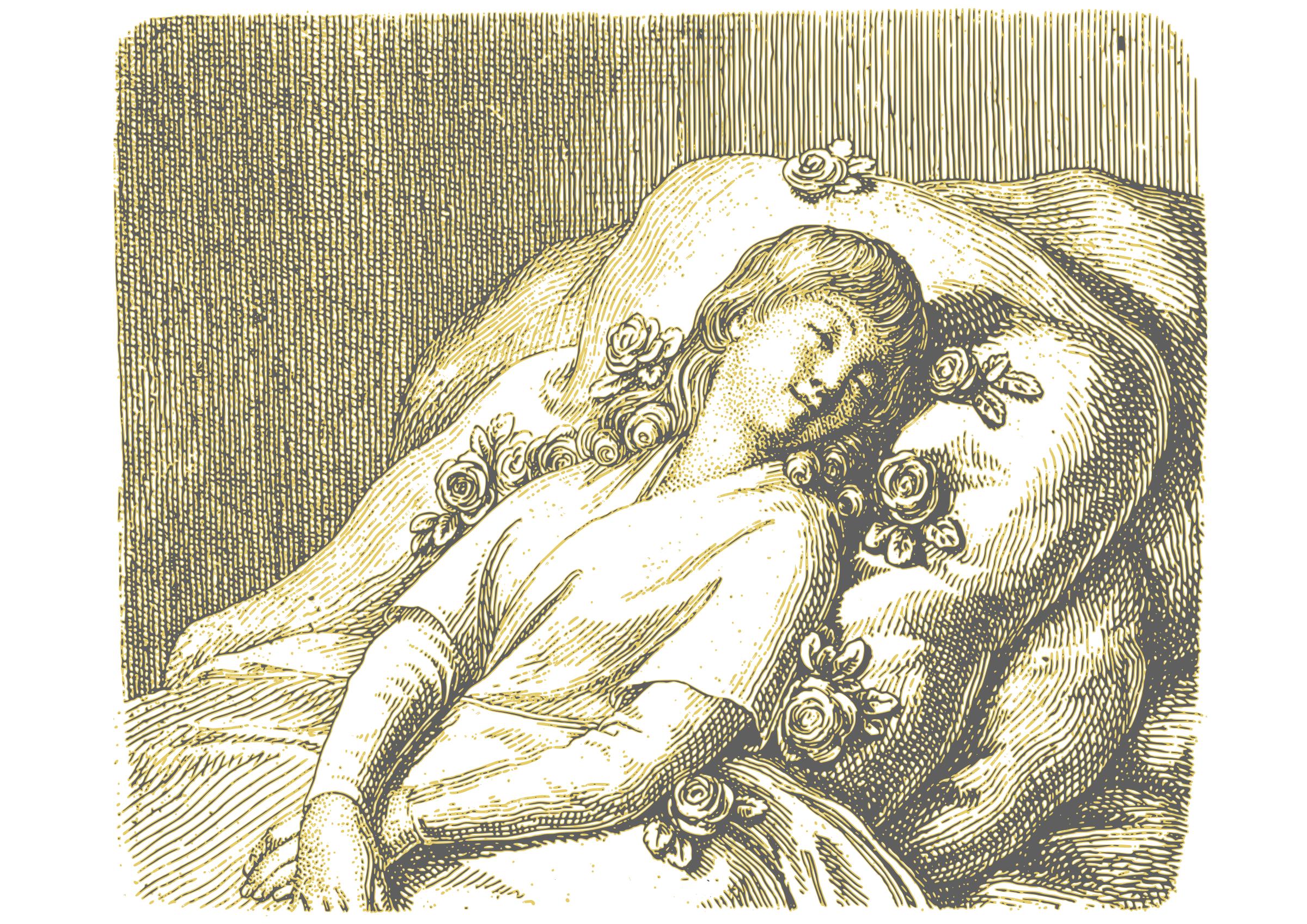 Young woman sleeping 03 png