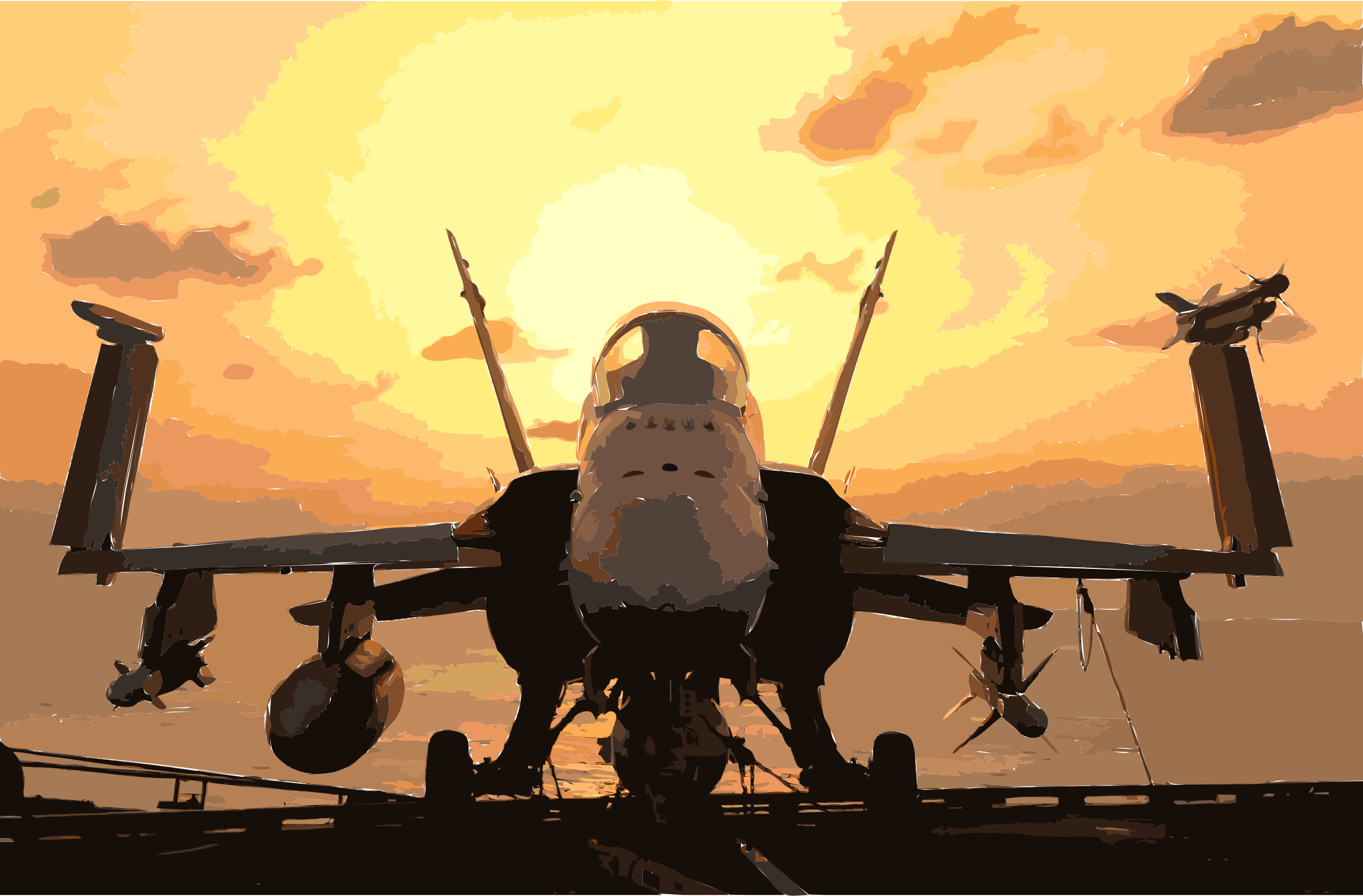 011218-N-9769P-047 F-A-18 With Weapons Ready for Mission Clip arts