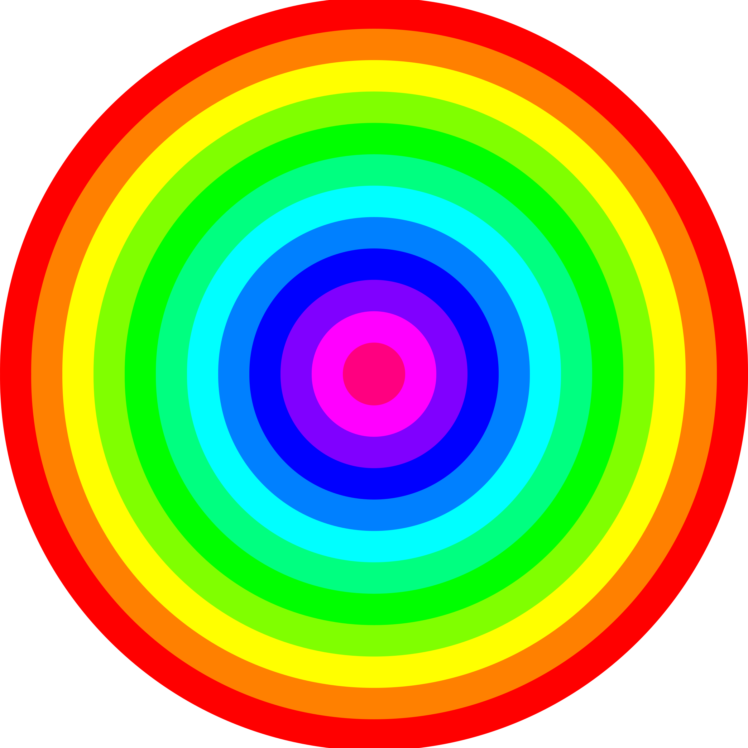 12 color rainbow circles SVG Clip arts