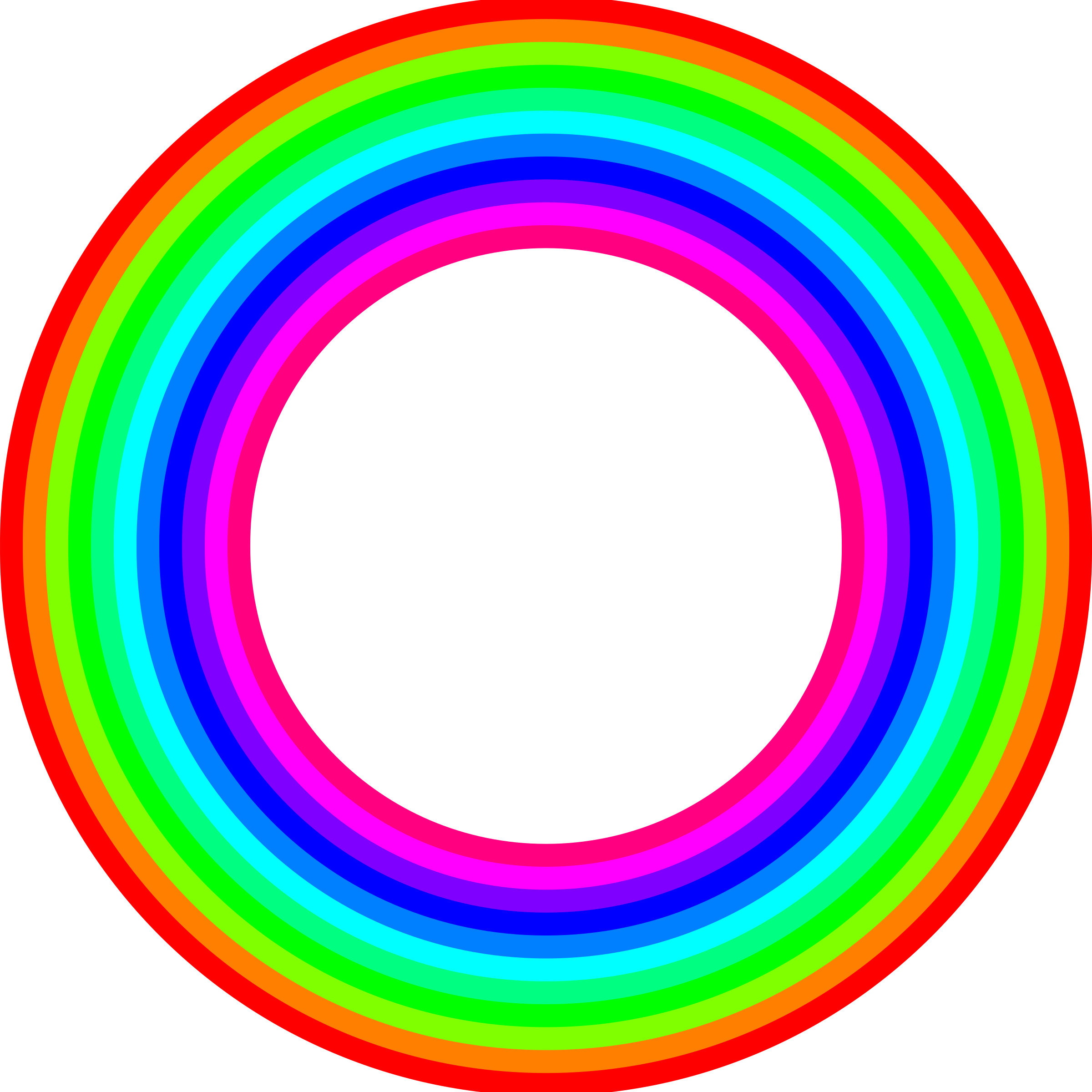 12 color rainbow donut SVG Clip arts