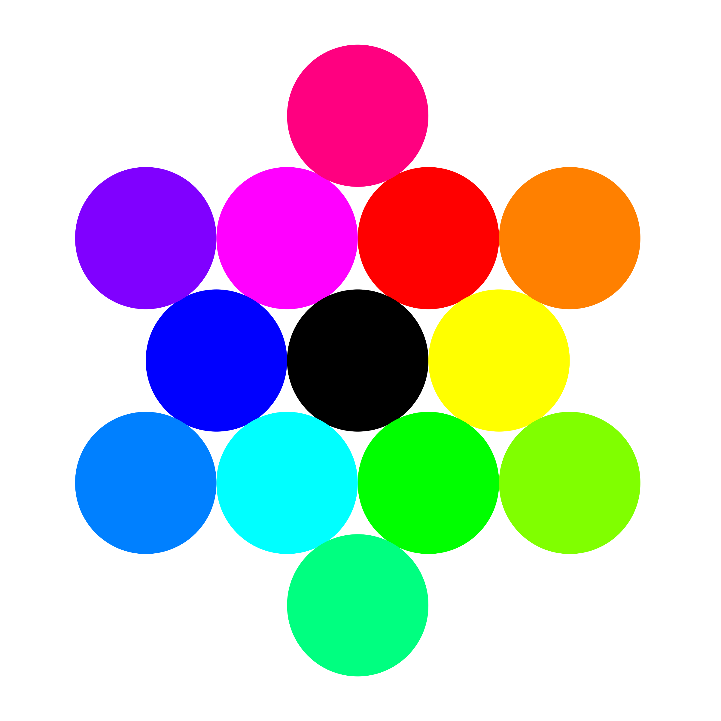 13 circles rainbow PNG icon