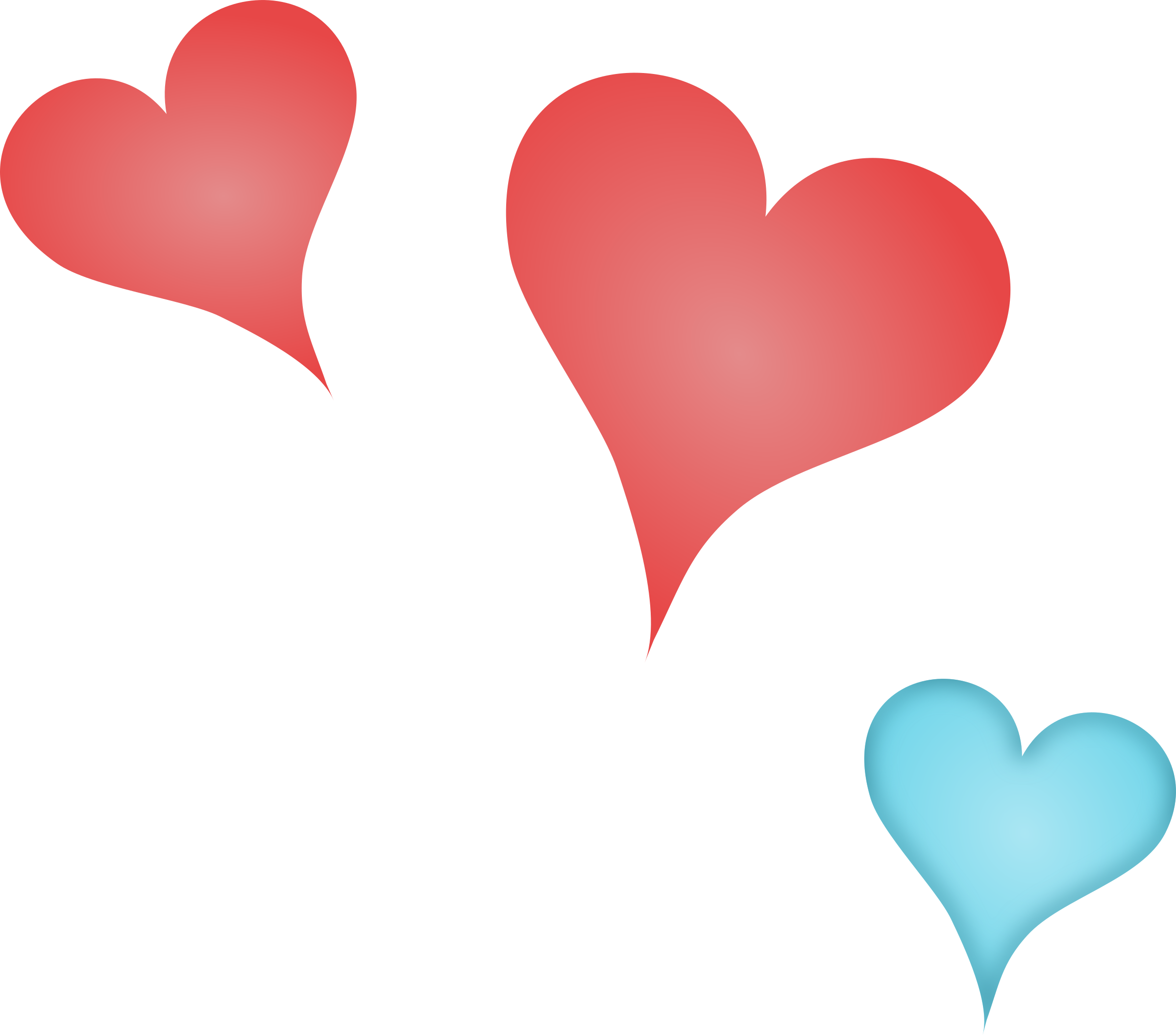 3 hearts SVG Clip arts