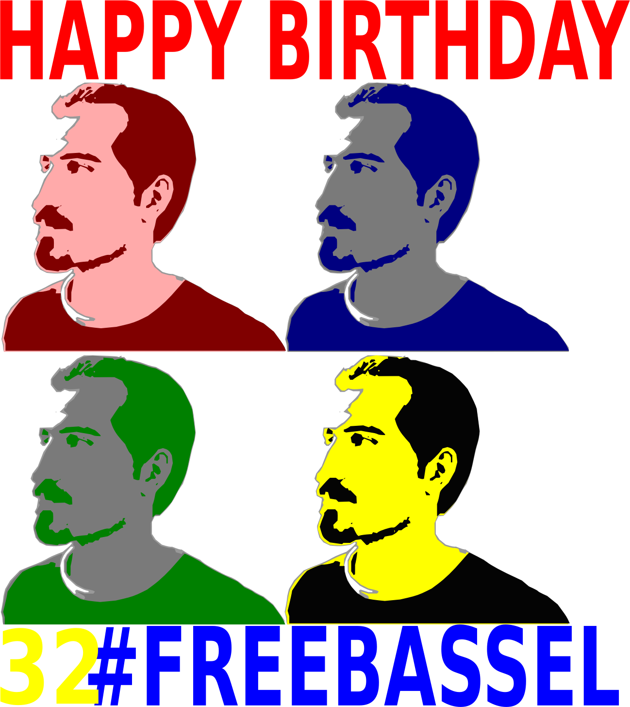 32 Birthday FREEBASSEL  SVG Clip arts