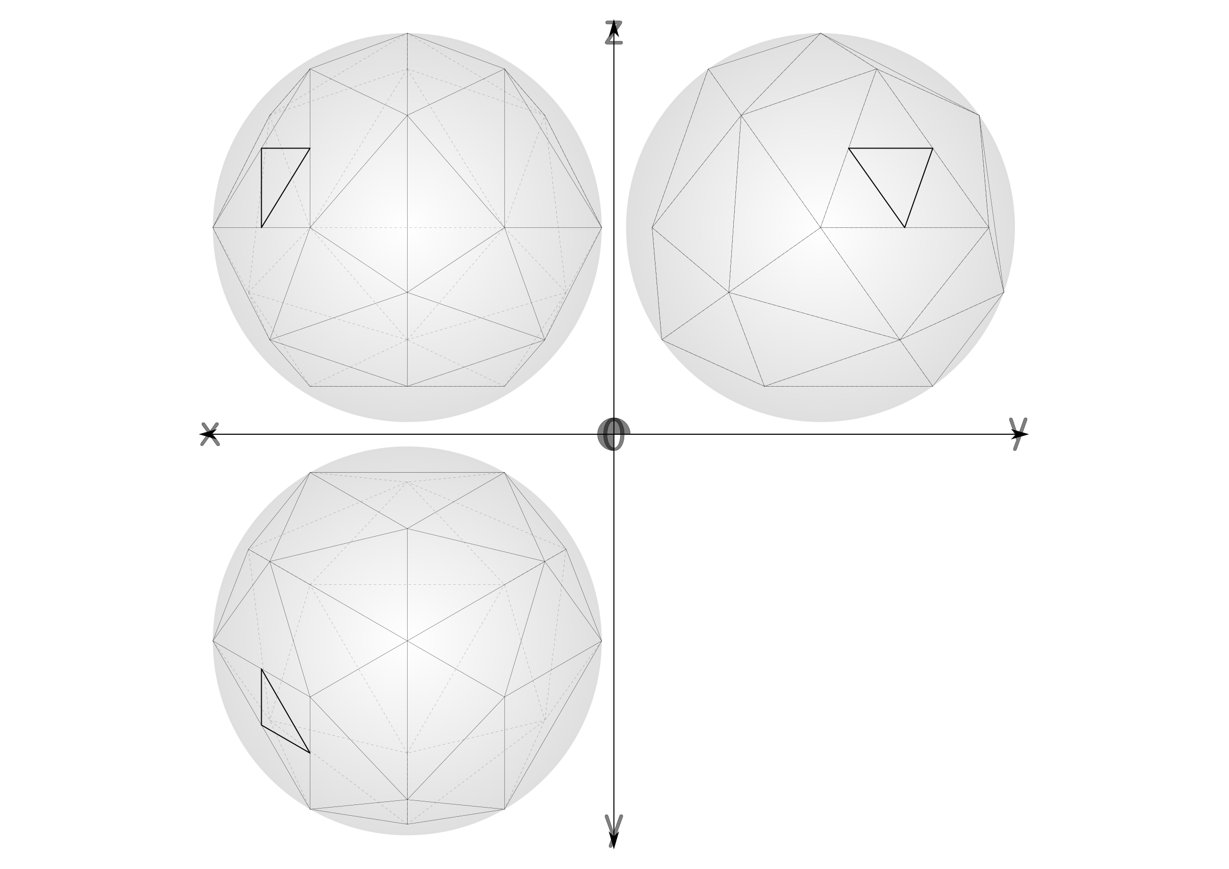 33 construction geodesic spheres recursive from tetrahedron SVG Clip arts