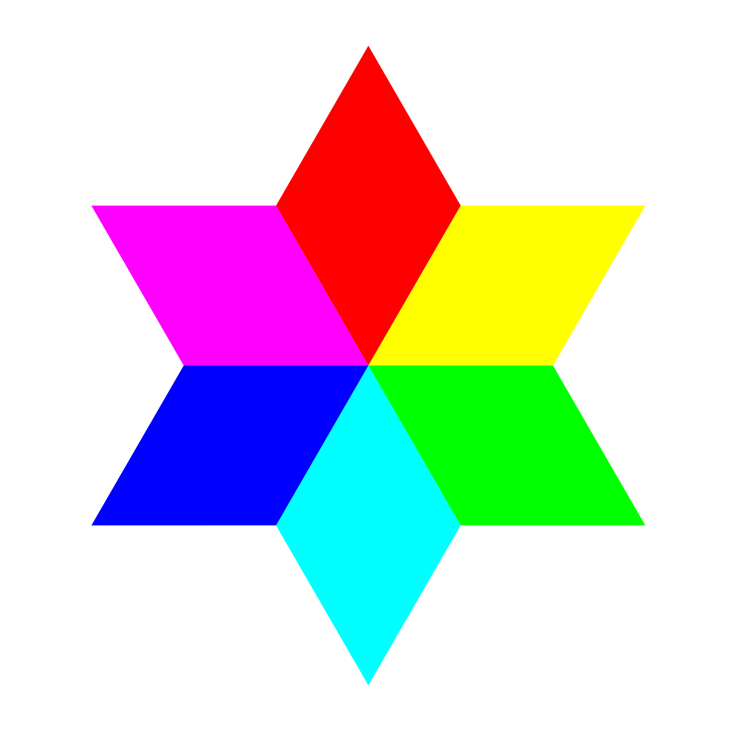 6 color diamond hexagram SVG Clip arts