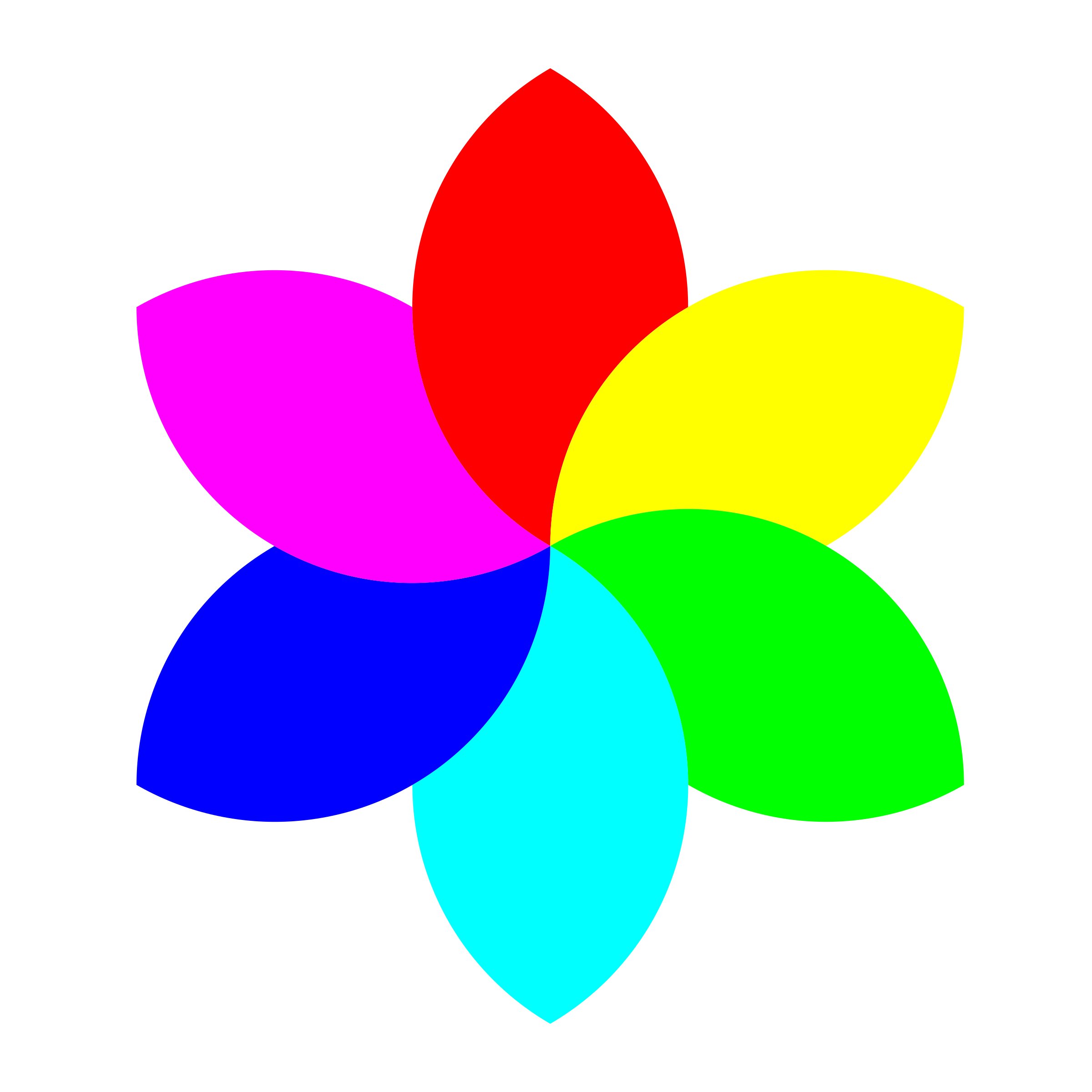 6 color football flower remix SVG Clip arts