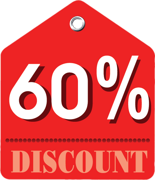 60% Discount Label Clip arts