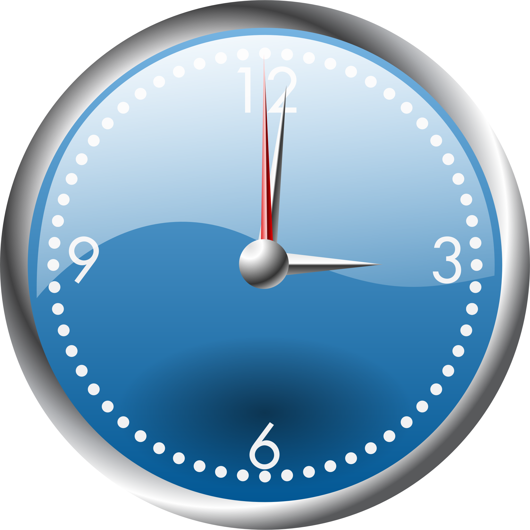 A blue and chrome clock Clip arts