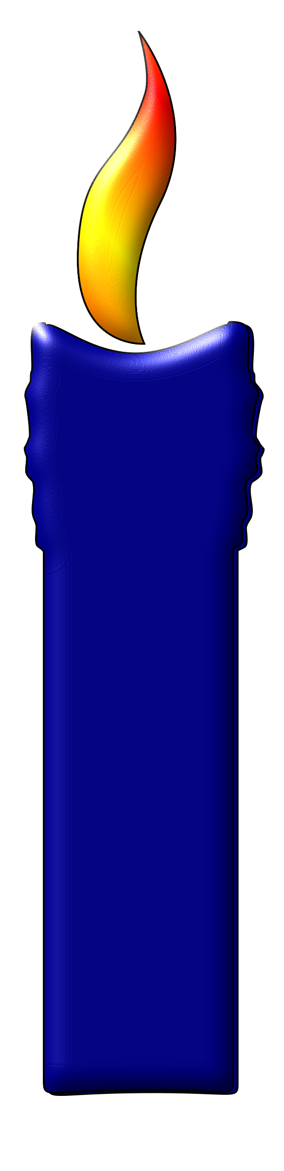 A Blue Color Candle PNG icon