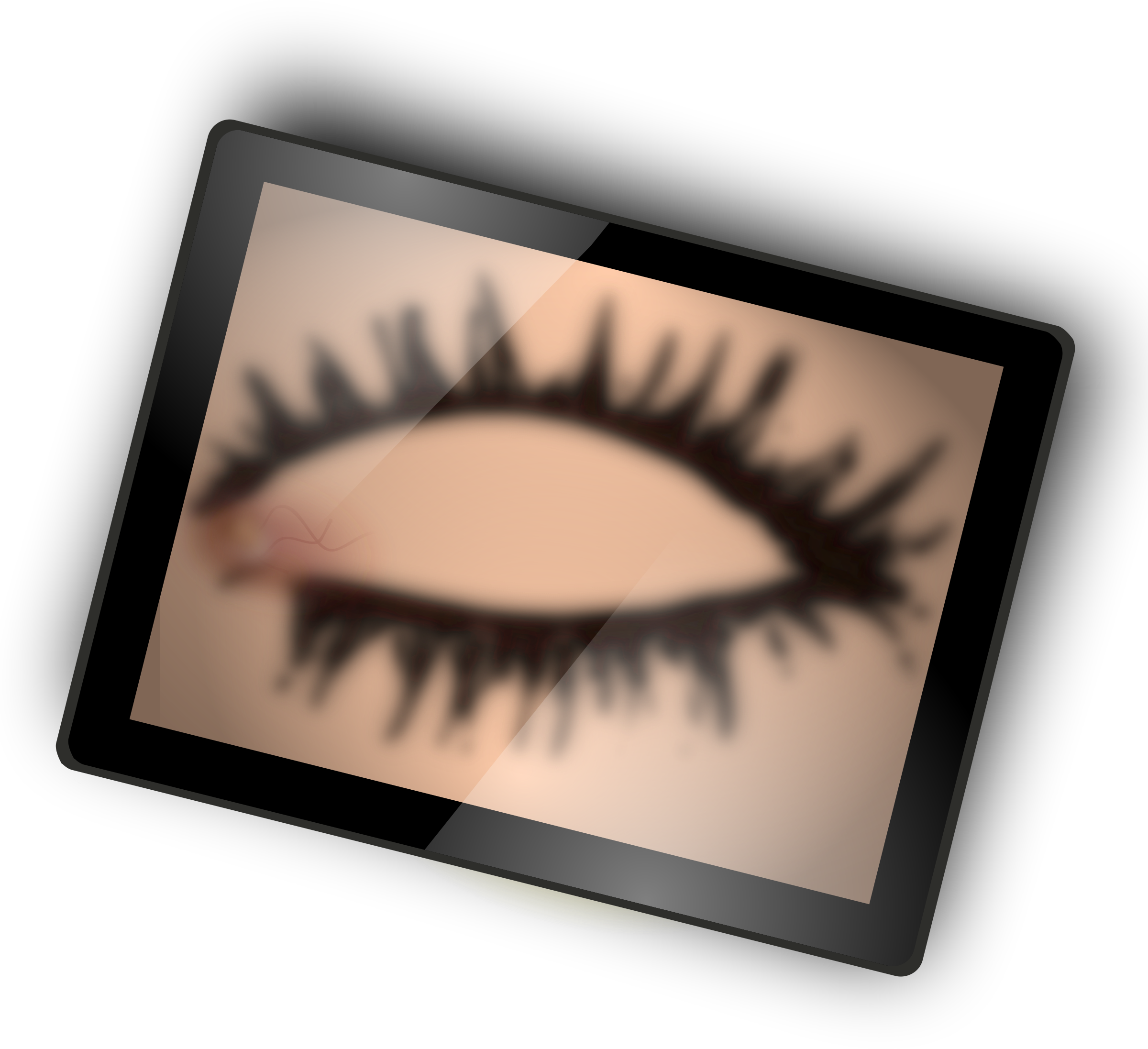 A Closed Eye on Tablet PNG icon
