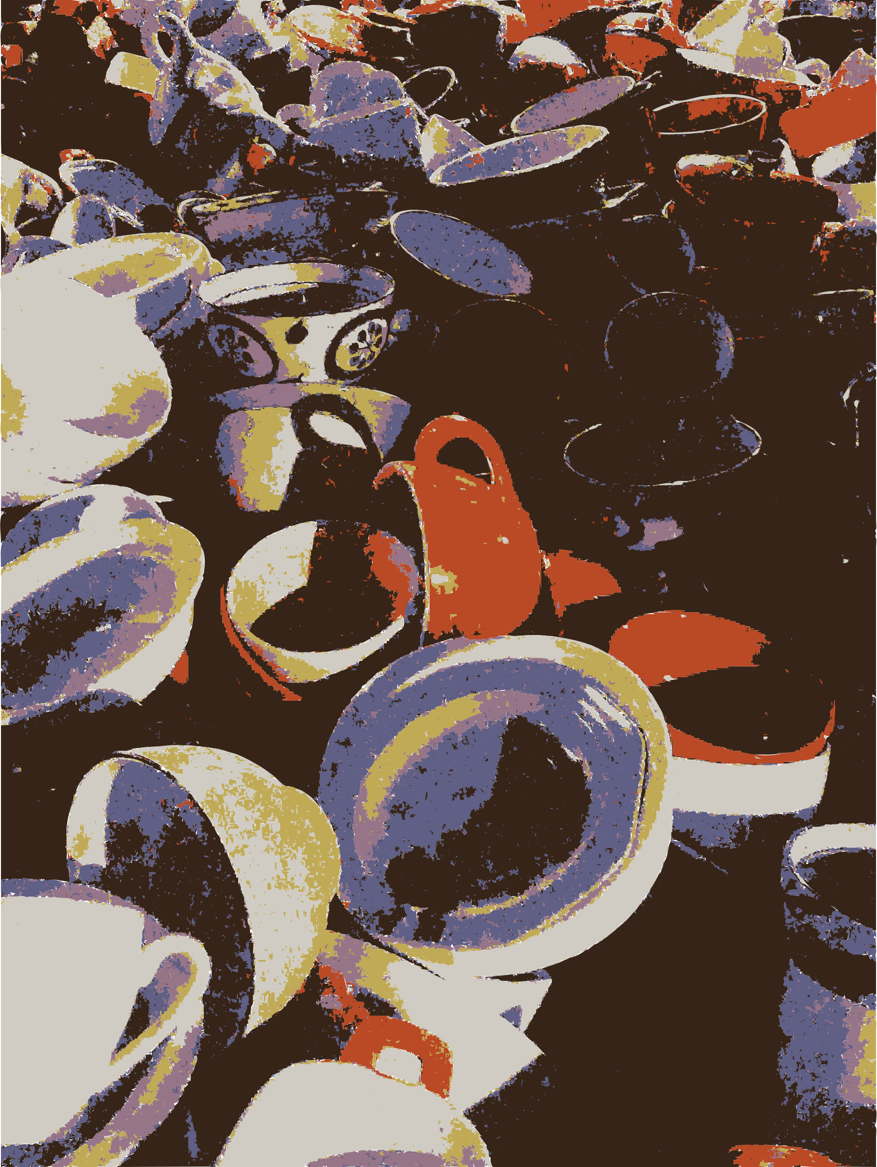 A pile of cups Clip arts