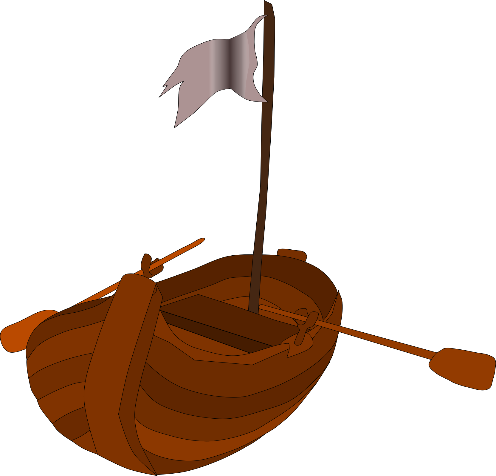 A pirate rowboat Clip arts