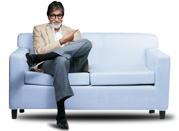 Amitabh Bachchan On A Sofa PNG images