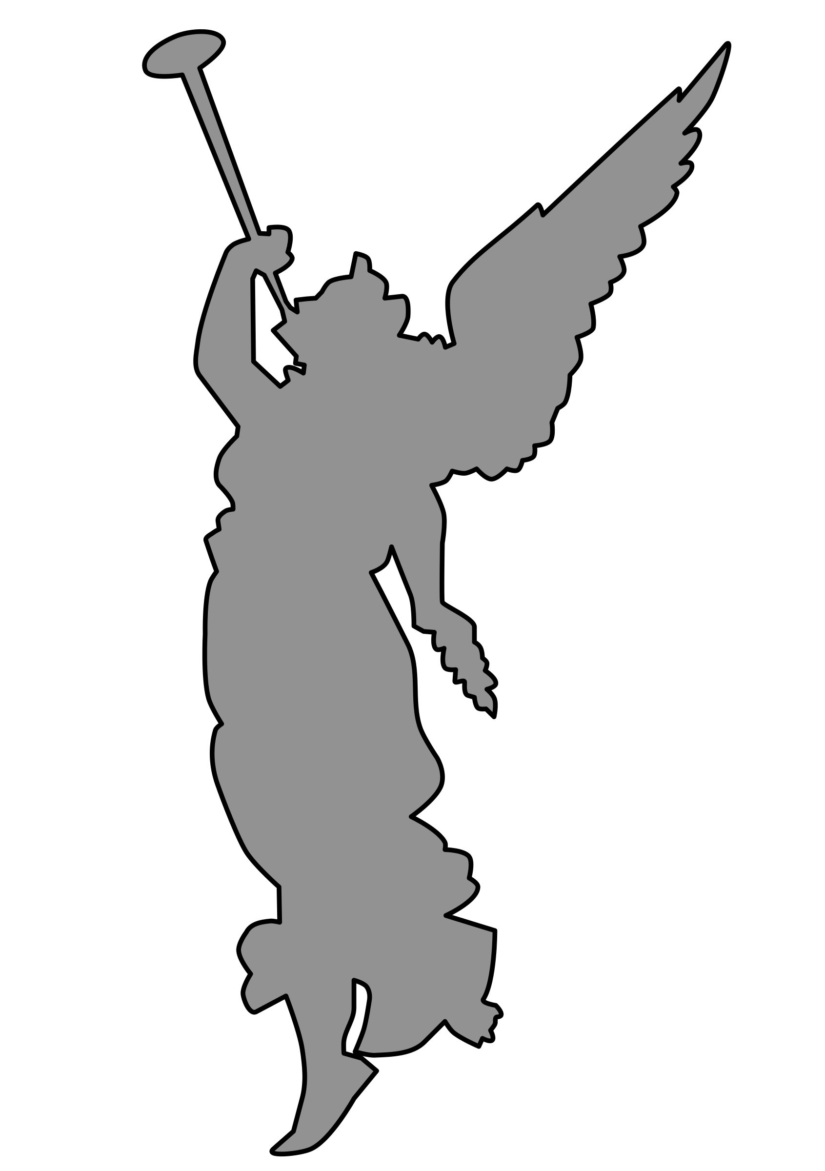 angel playing trumpet SVG Clip arts