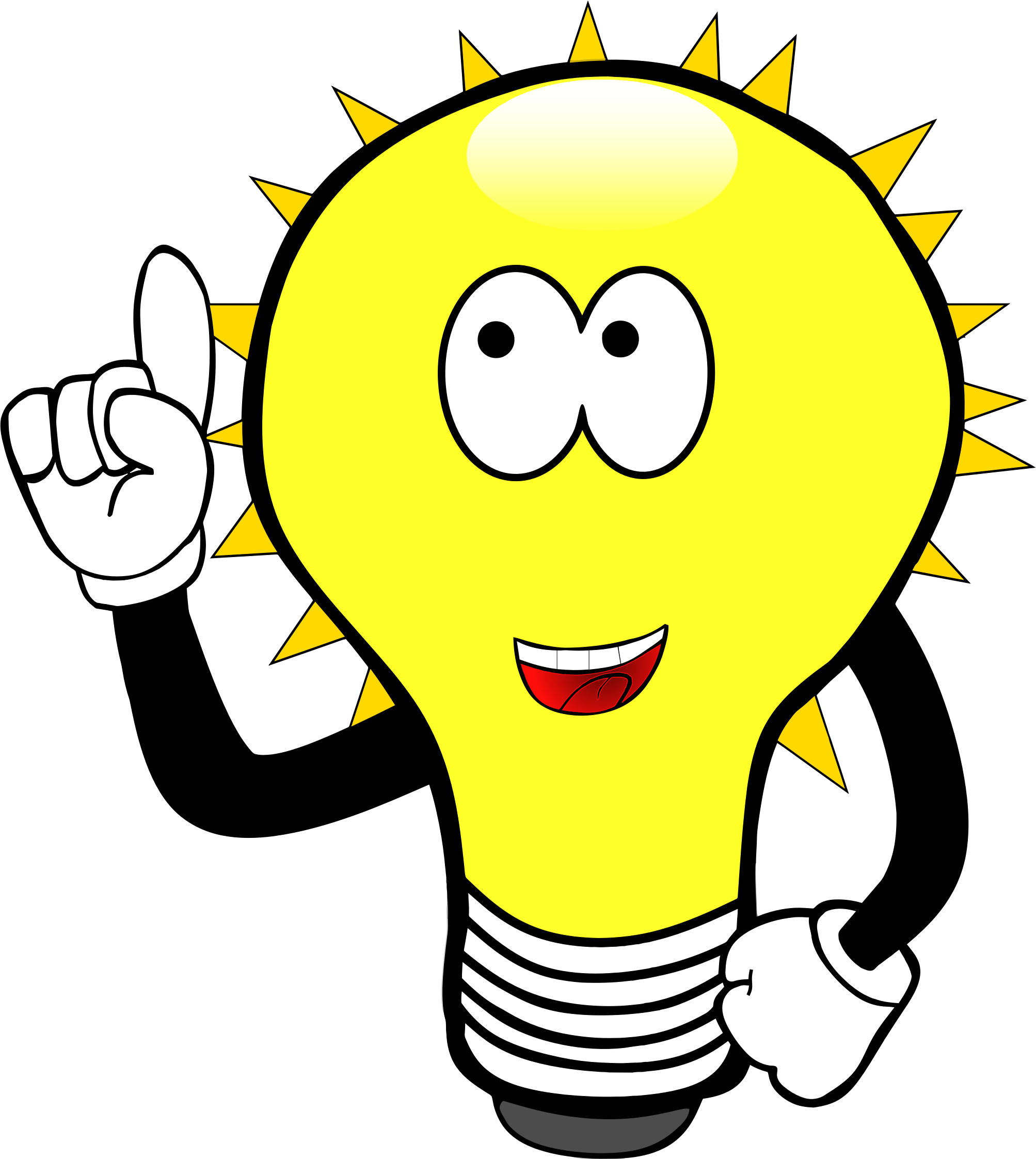 Anthropomorphic Cartoon Light Bulb Icons PNG - Free PNG and Icons Downloads