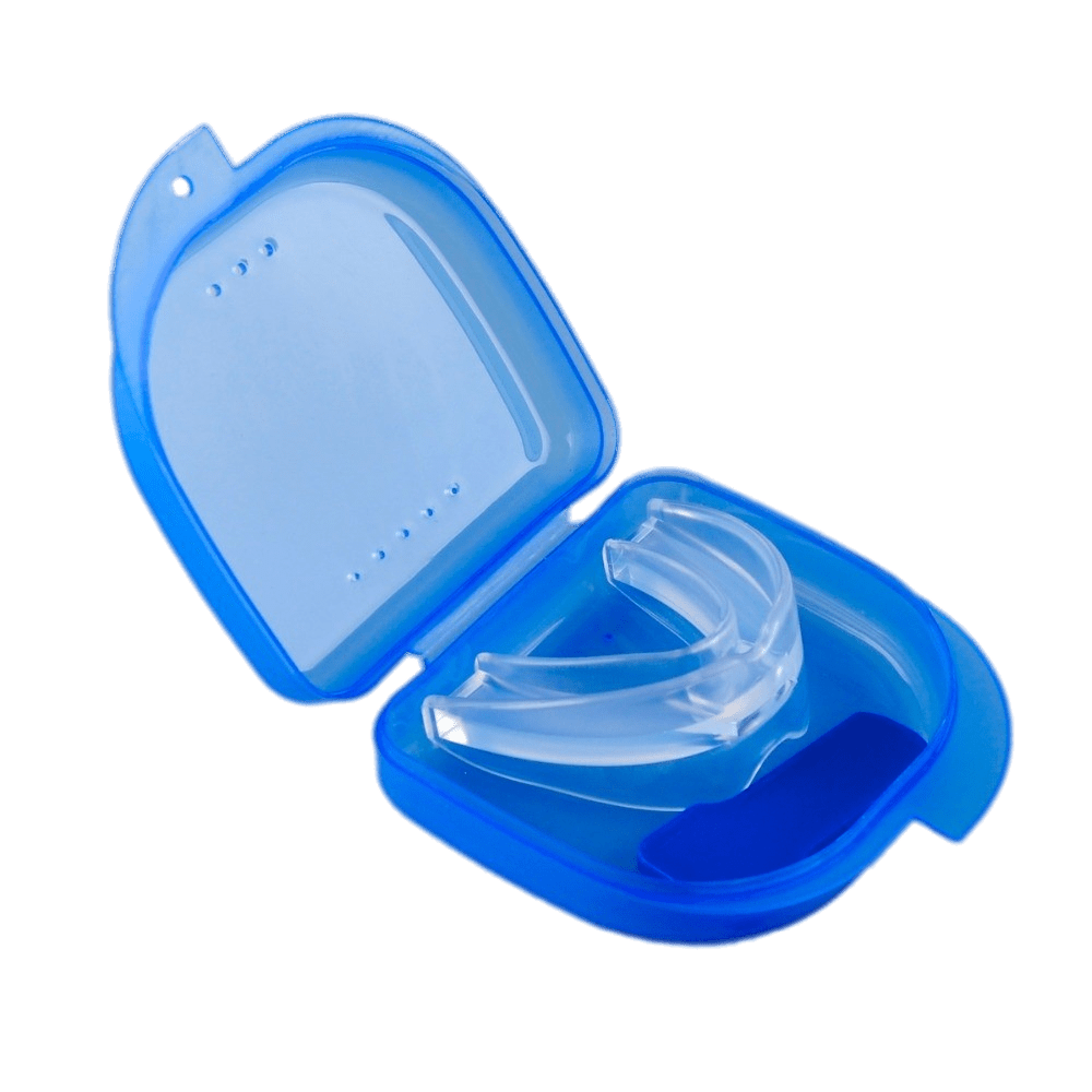 Anti Snoring Mouthpiece In Blue Container SVG Clip arts