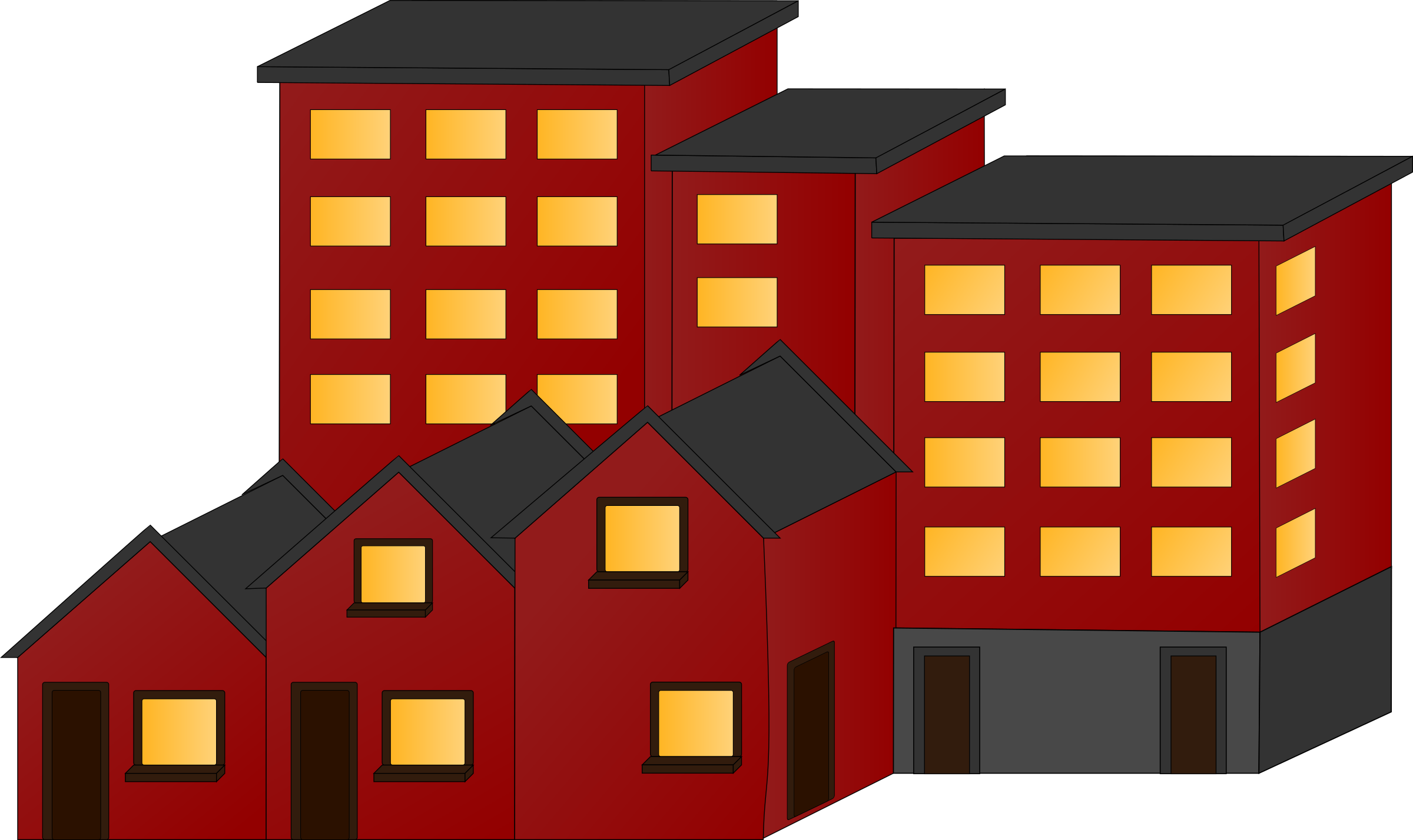 Appartment buildings and town houses PNG icon