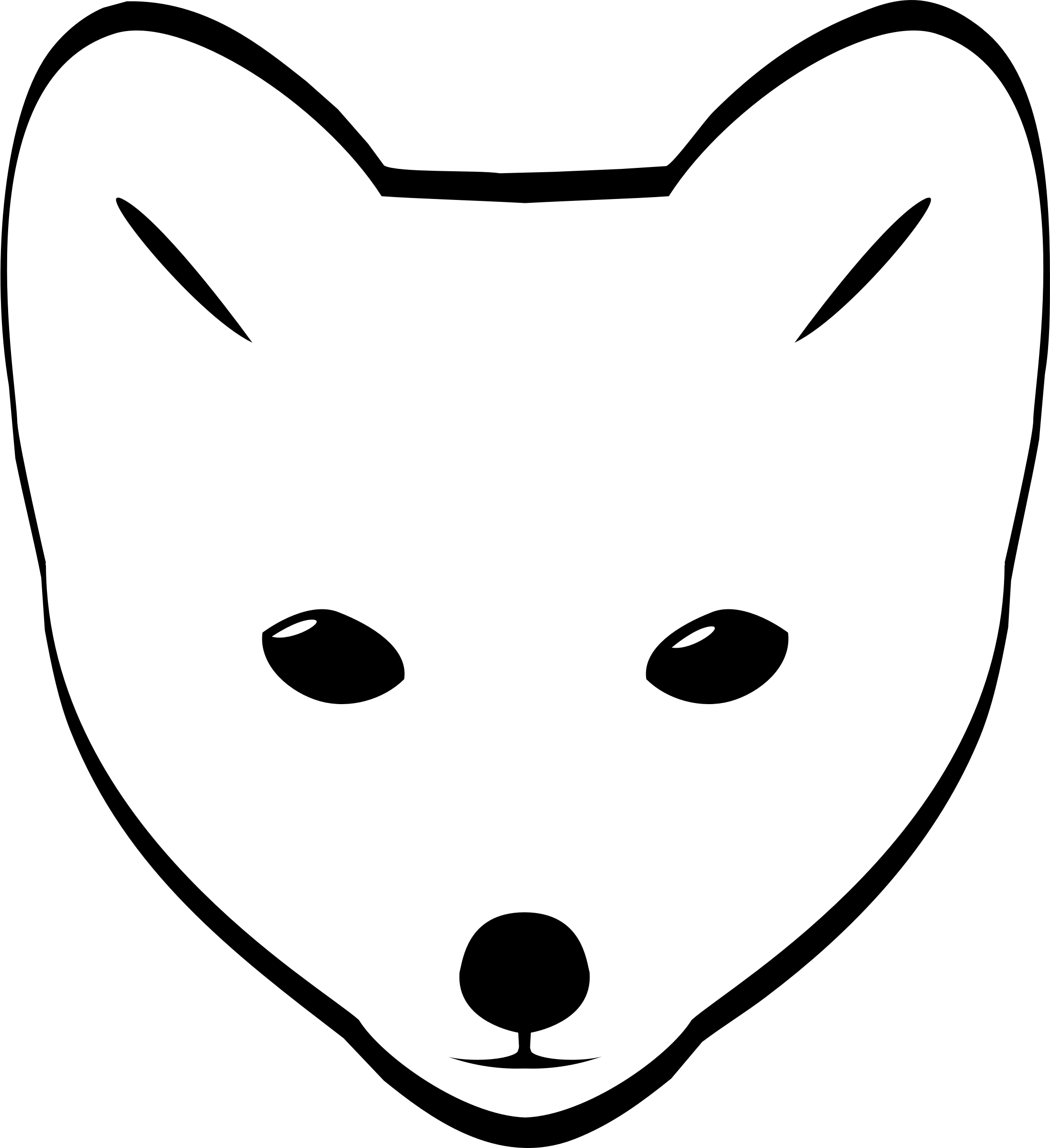 Arctic Fox head Clip arts