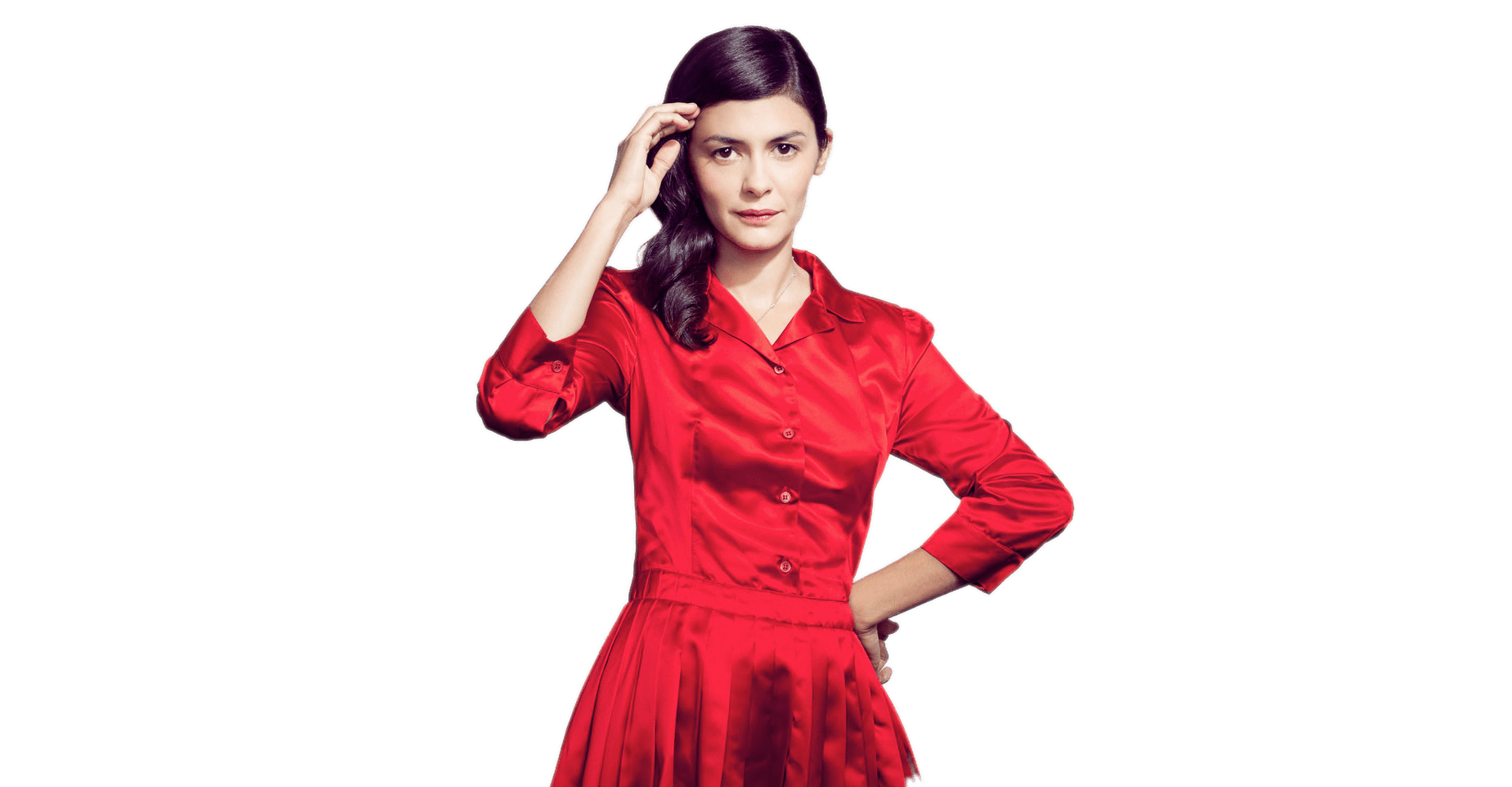 Audrey Tautou Red Dress PNG icon