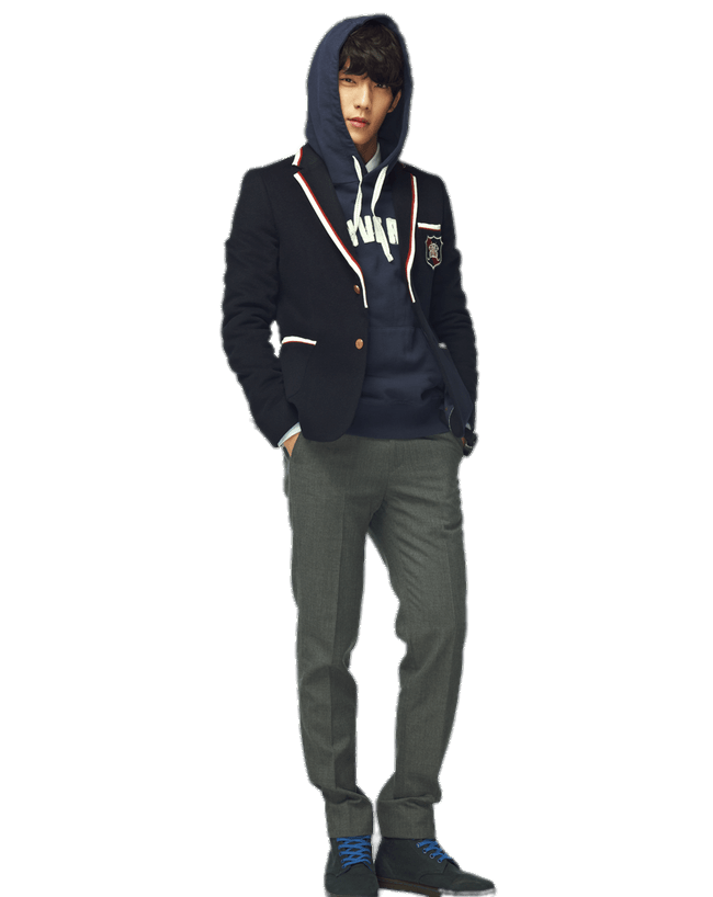 B1A4 Gongchan Posing For SMART School Uniform Clip arts