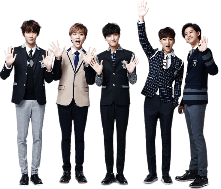 B1A4 Posing In Uniform PNG icon