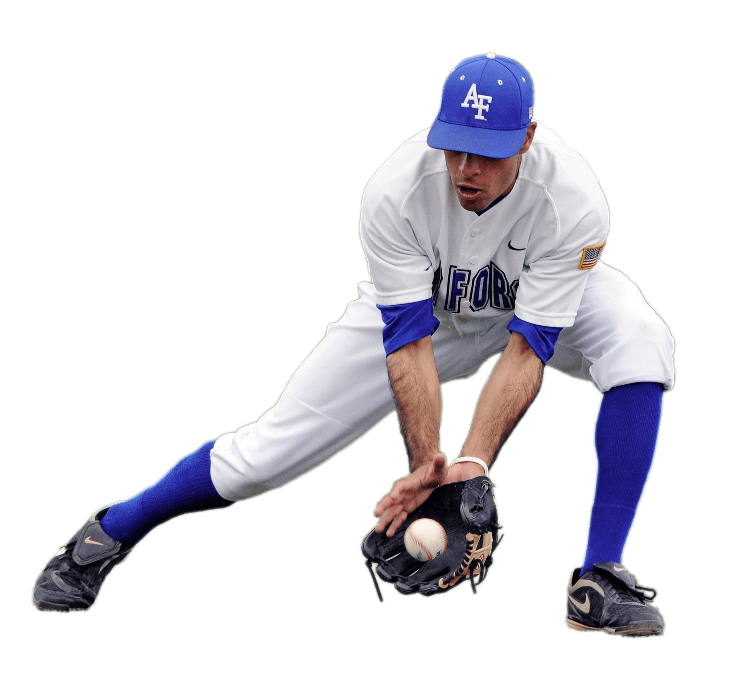 Baseball Player Catching Low Ball PNG images