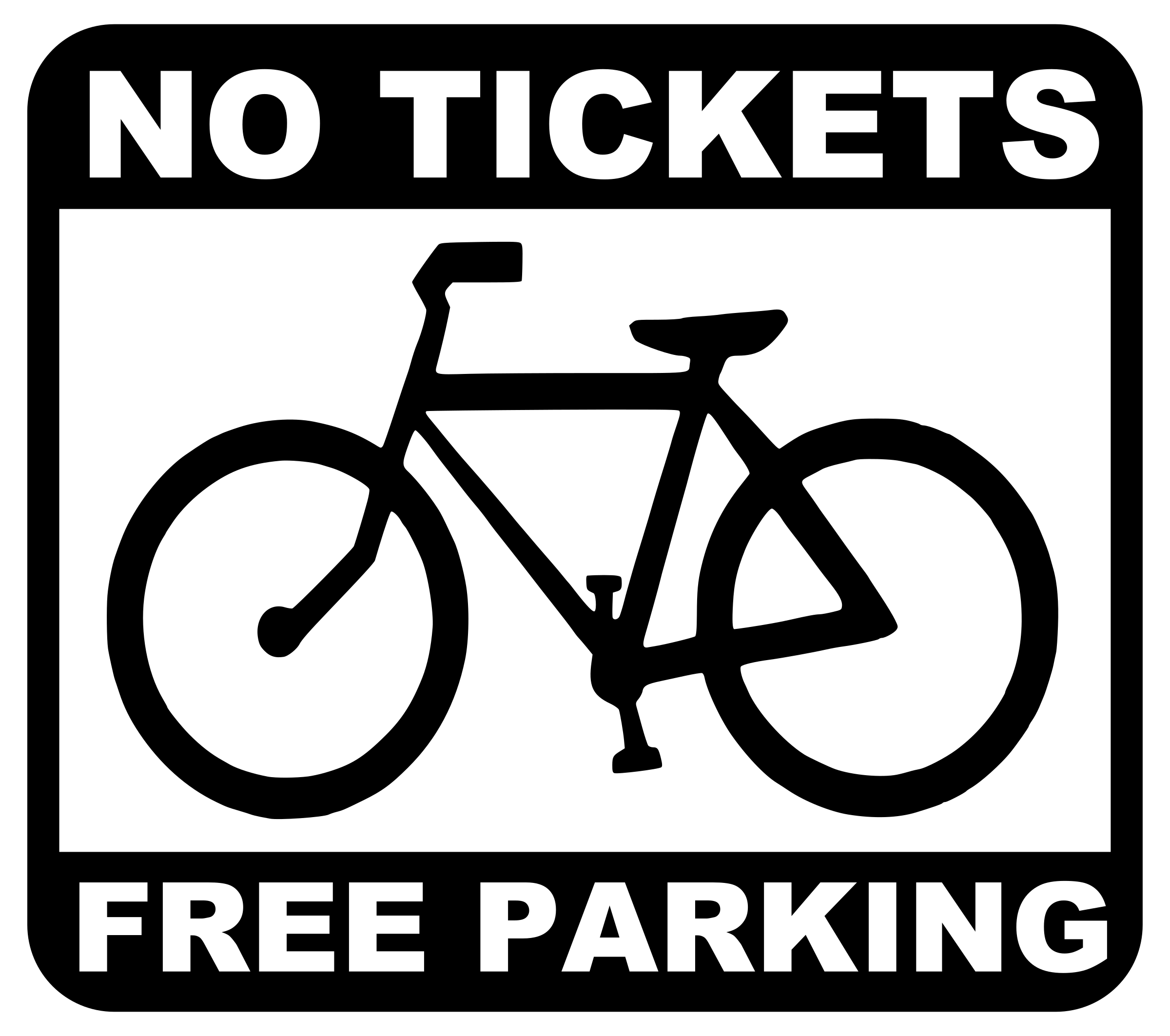 bike - no tickets, free parking SVG Clip arts