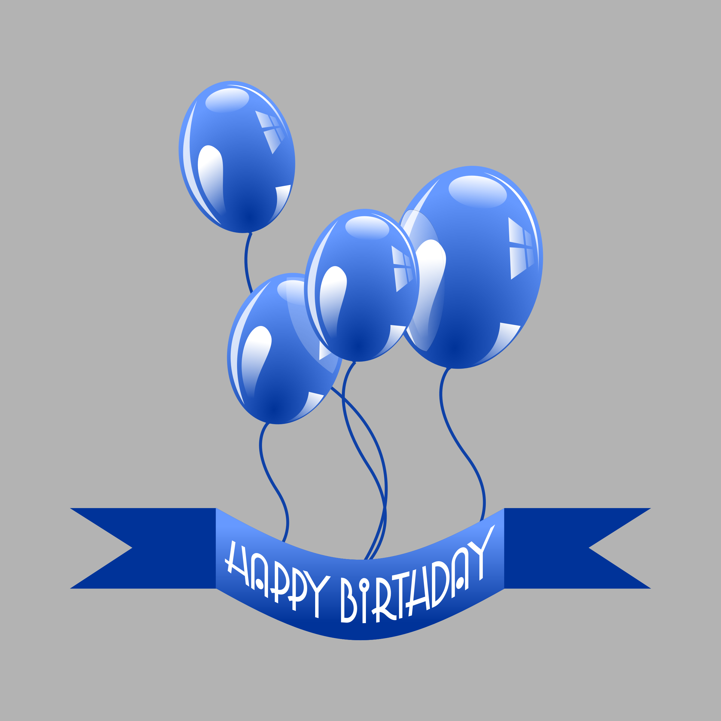 Birthday Celebration With Balloons Clip arts